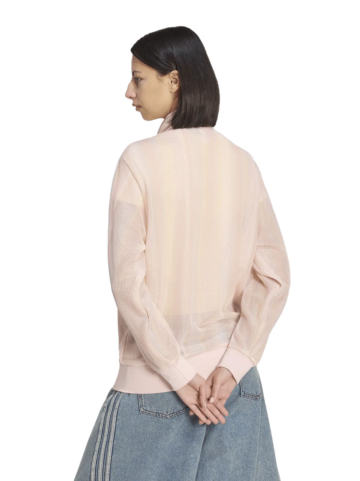 zip track jacket summer glow firebird ky2031 pink sweatshirts - women ADIDAS ORIGINALS