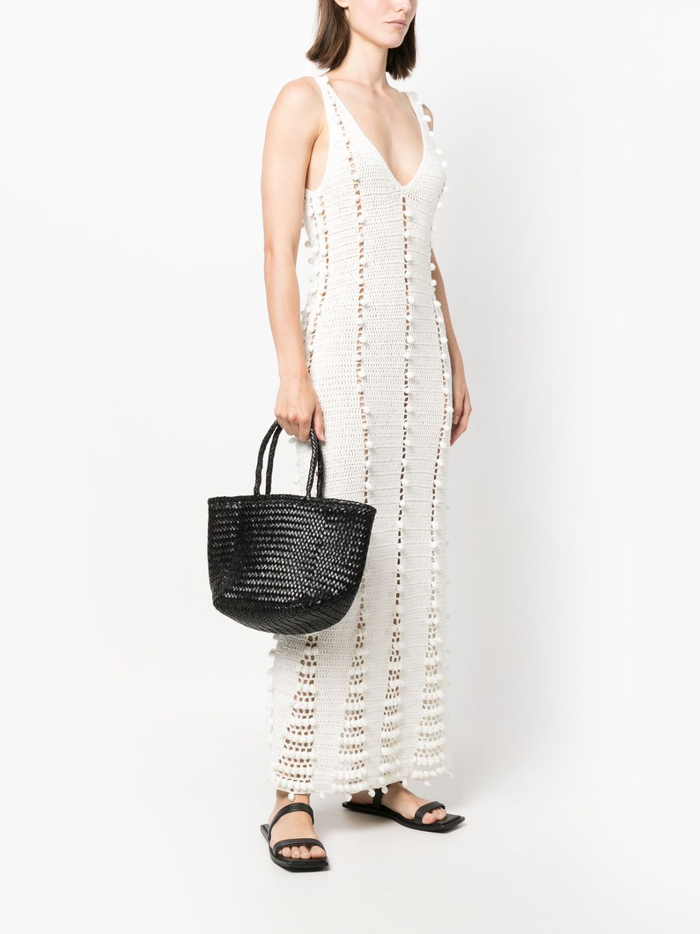 grace woven leather shoulder bag black bags - women DRAGON DIFFUSION