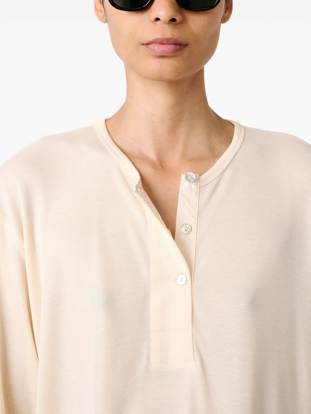 maglia henley a maniche lunghe canvas  STUDIO NICHOLSON