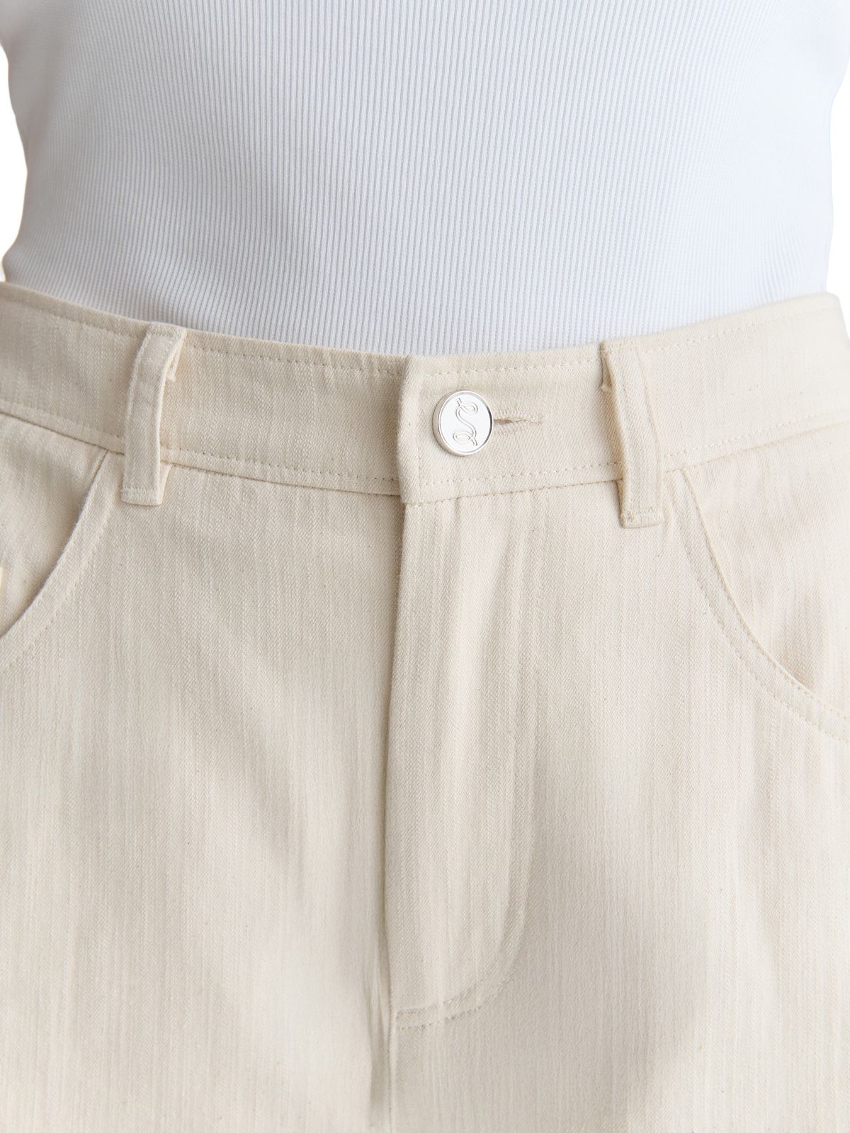 Ecru soline trousers SEFR