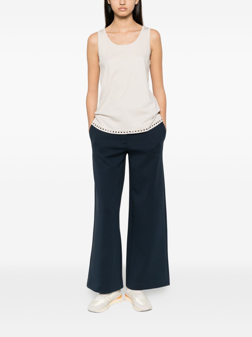 furetto embellished tank top beige tops - women 'S MAX MARA