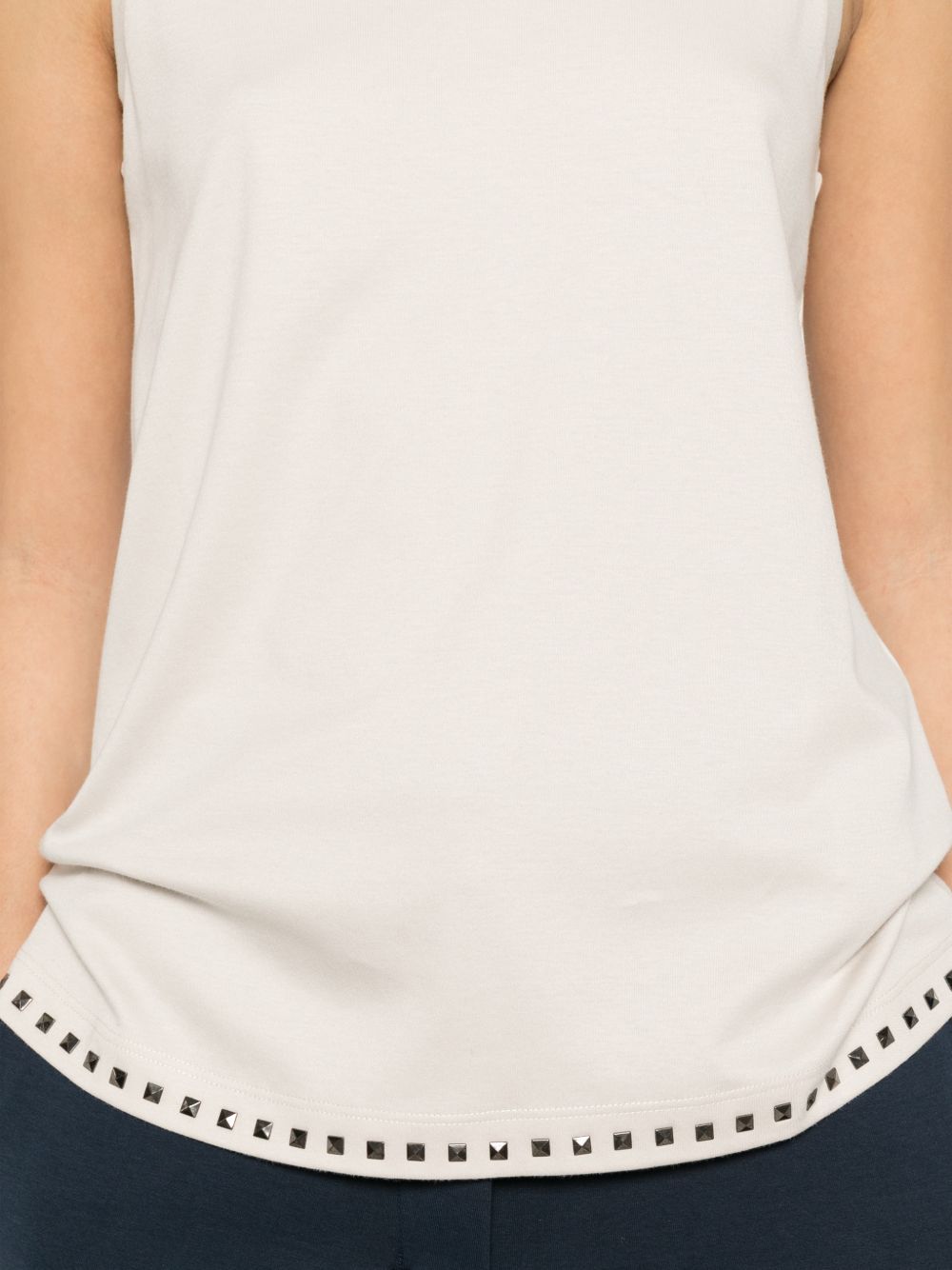 furetto embellished tank top beige tops - women 'S MAX MARA