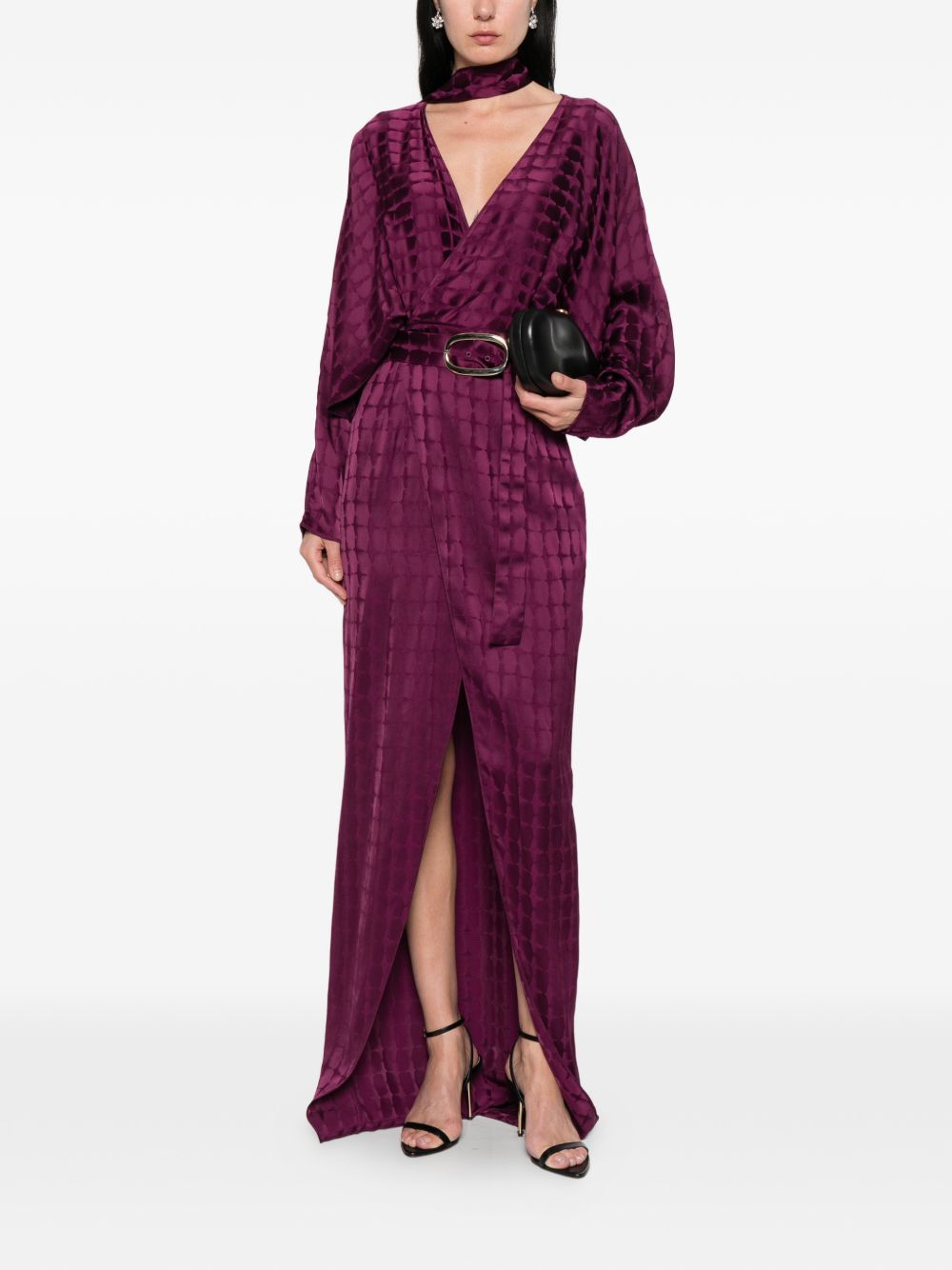 Plum dunaway croco dress TALLER MARMO
