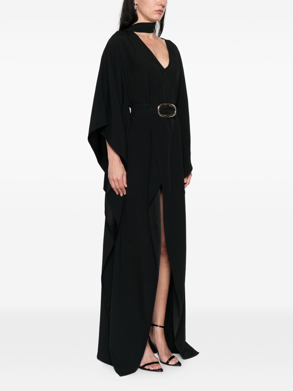 vestito cassandra kaftan nero TALLER MARMO