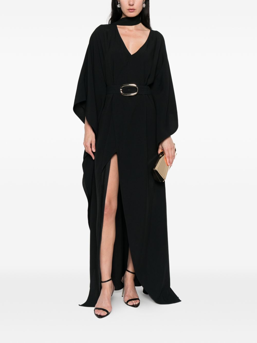 vestito cassandra kaftan nero TALLER MARMO
