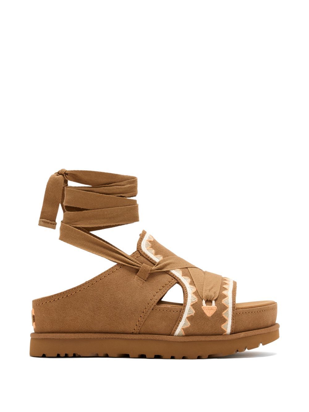 ugg goldenstar hi artistitch cognac sandali - donna