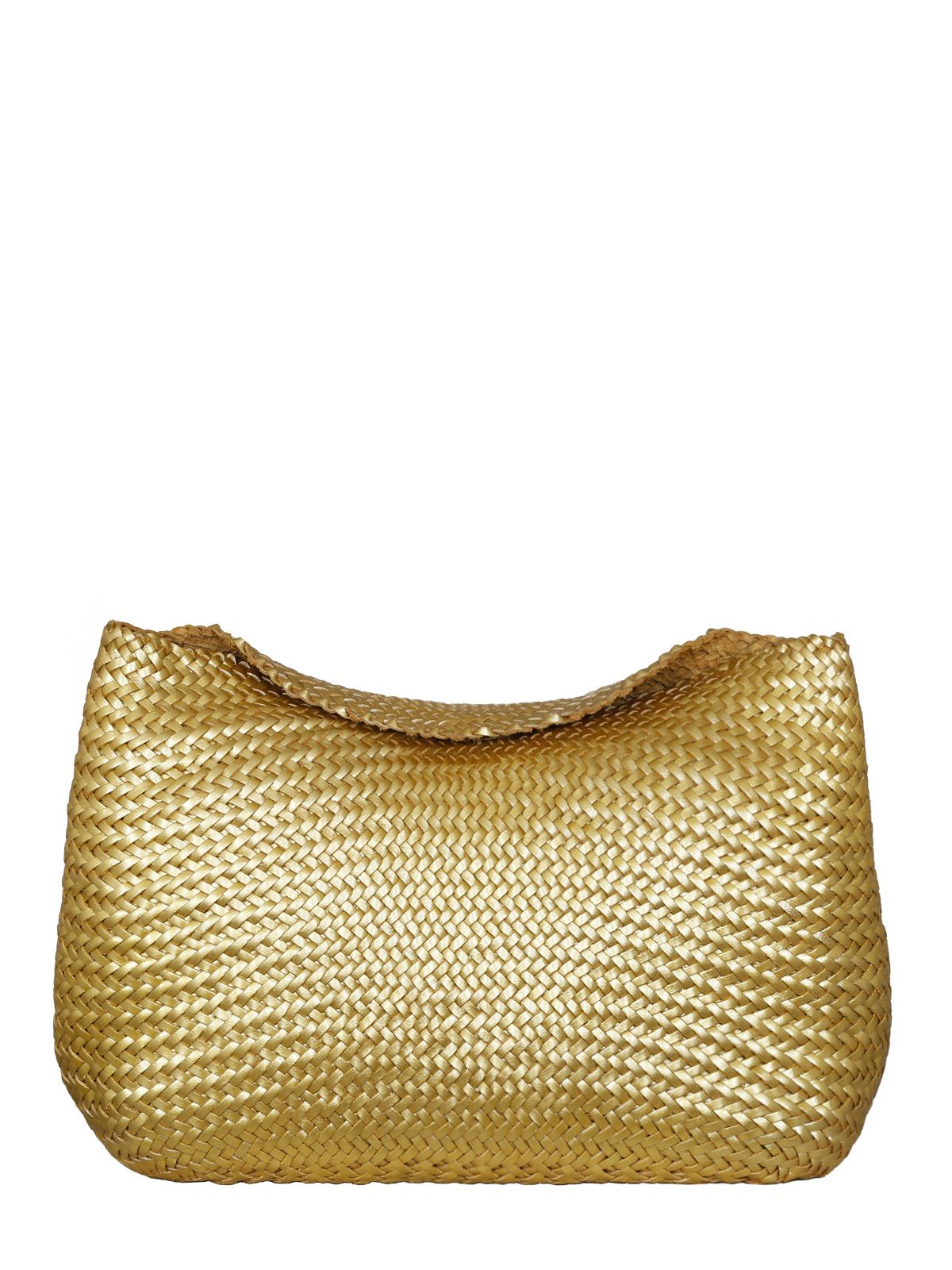 santa marta woven leather bag gold bags - women