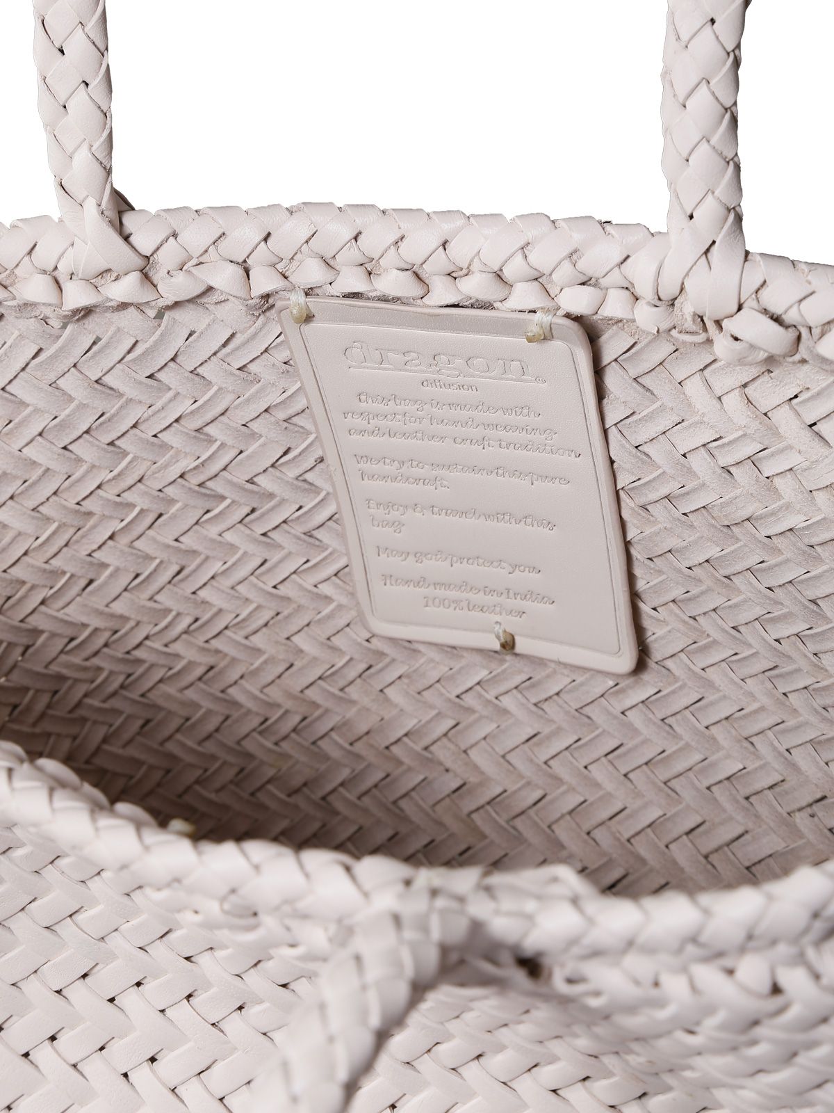 grace woven leather shoulder bag white bags - women DRAGON DIFFUSION