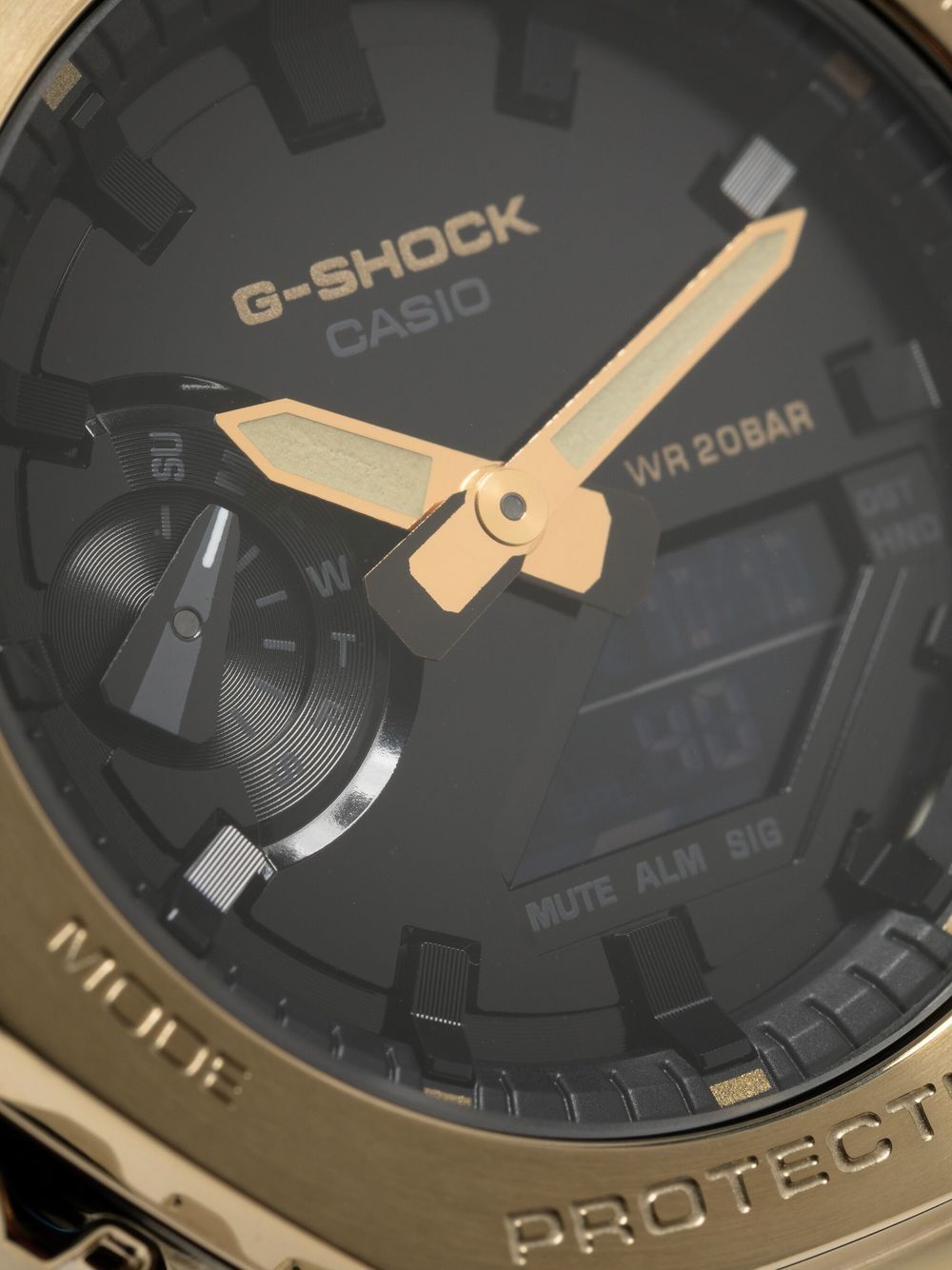 g-shock metal covered black gold watches - men G-SHOCK