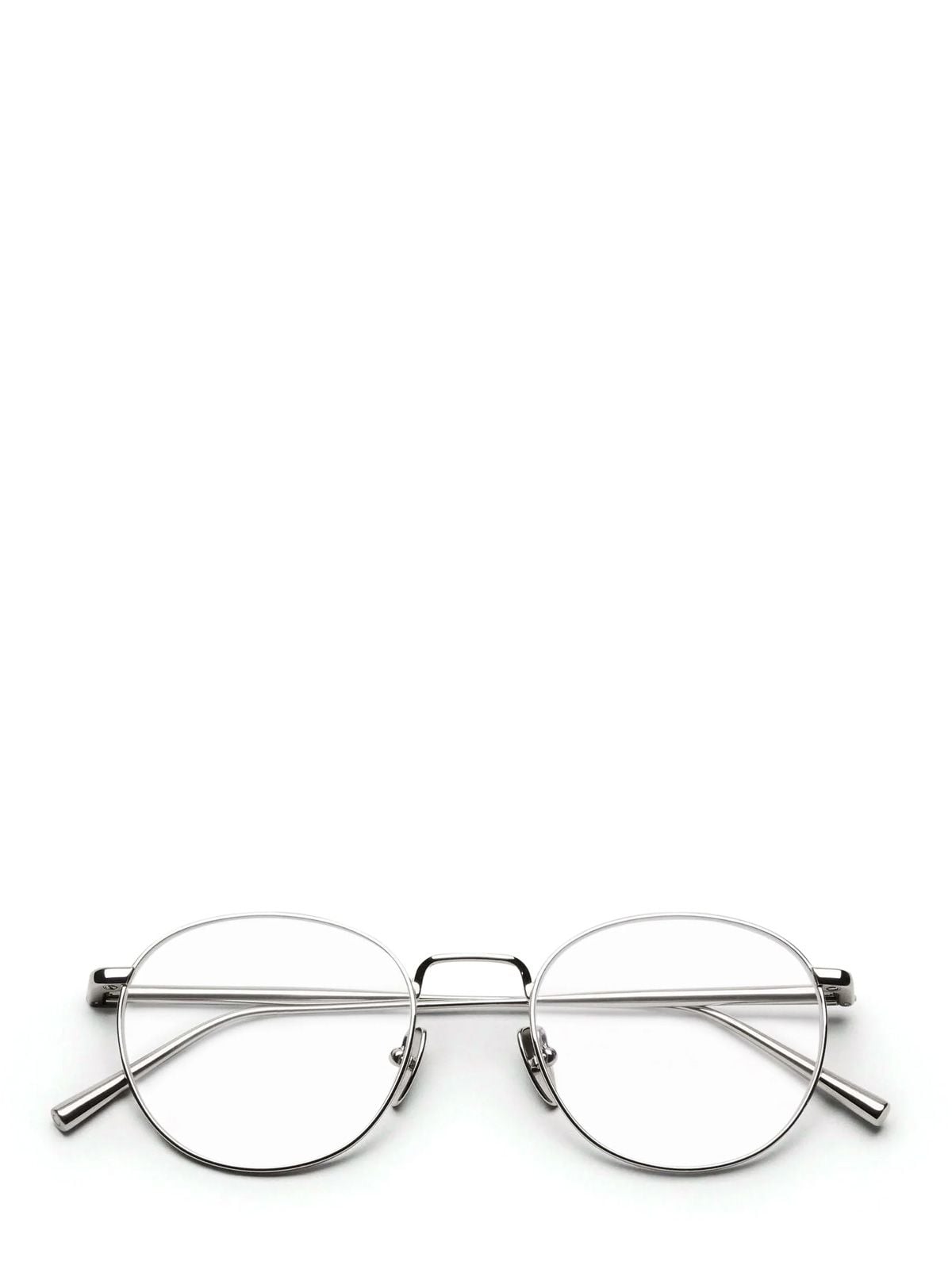 titan round optic glasses silver eyewear - women
