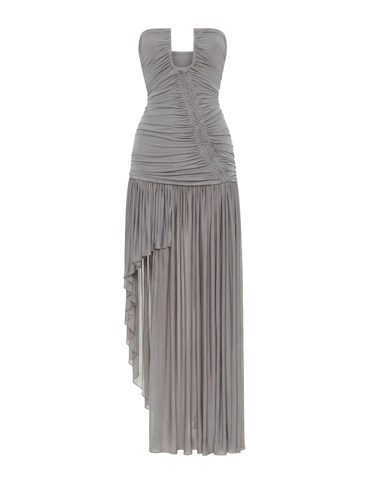 Abito arced orion strapless gown grigio