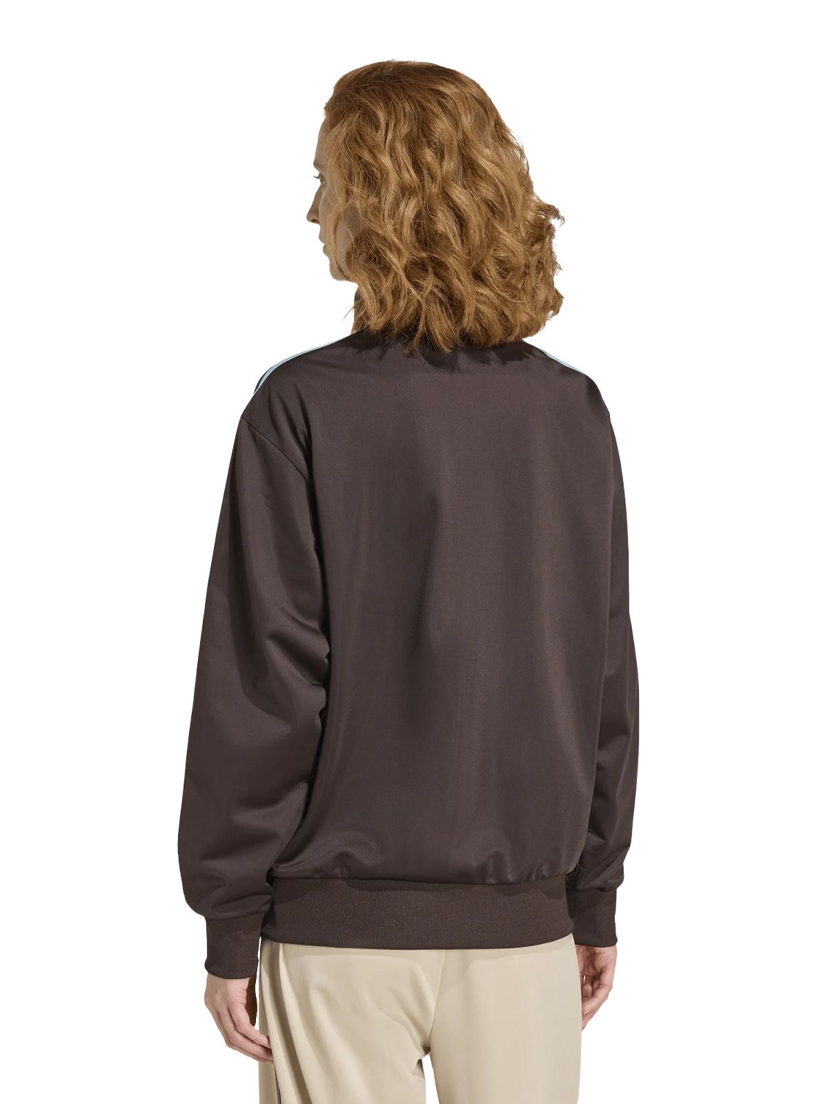 adicolor loose firebird track top brown light blue track jackets - women ADIDAS ORIGINALS