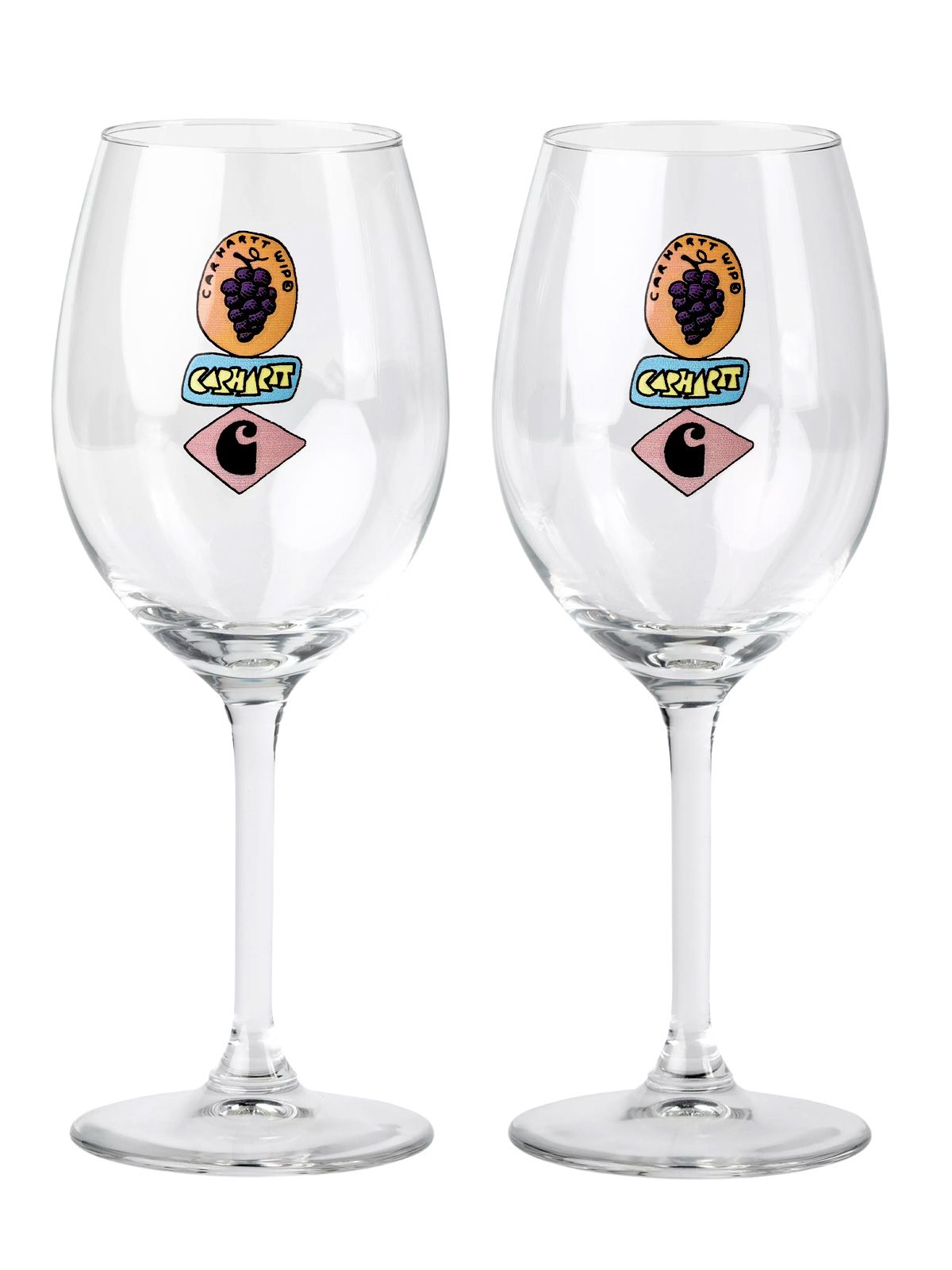 stacked grapes wine glass set