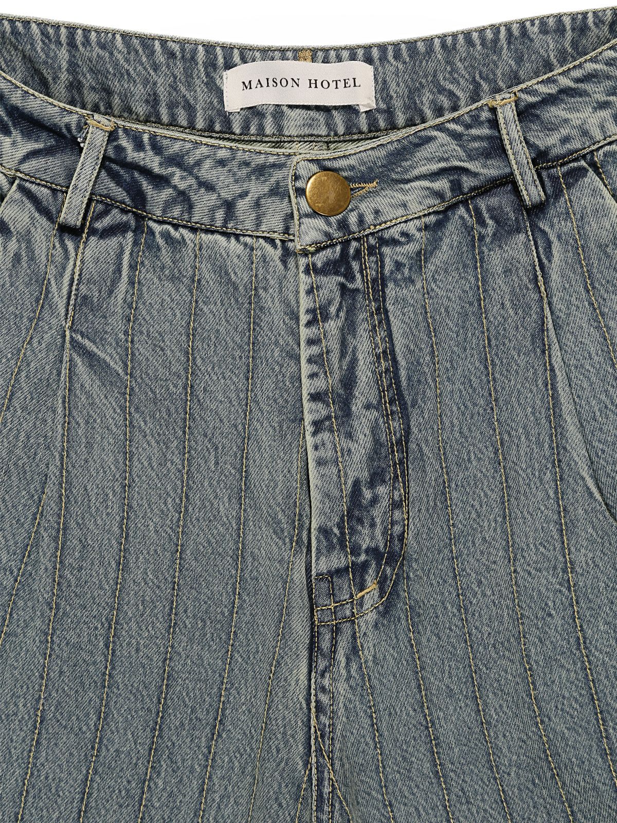 pantalone denim stripes lucky blu MAISON HOTEL