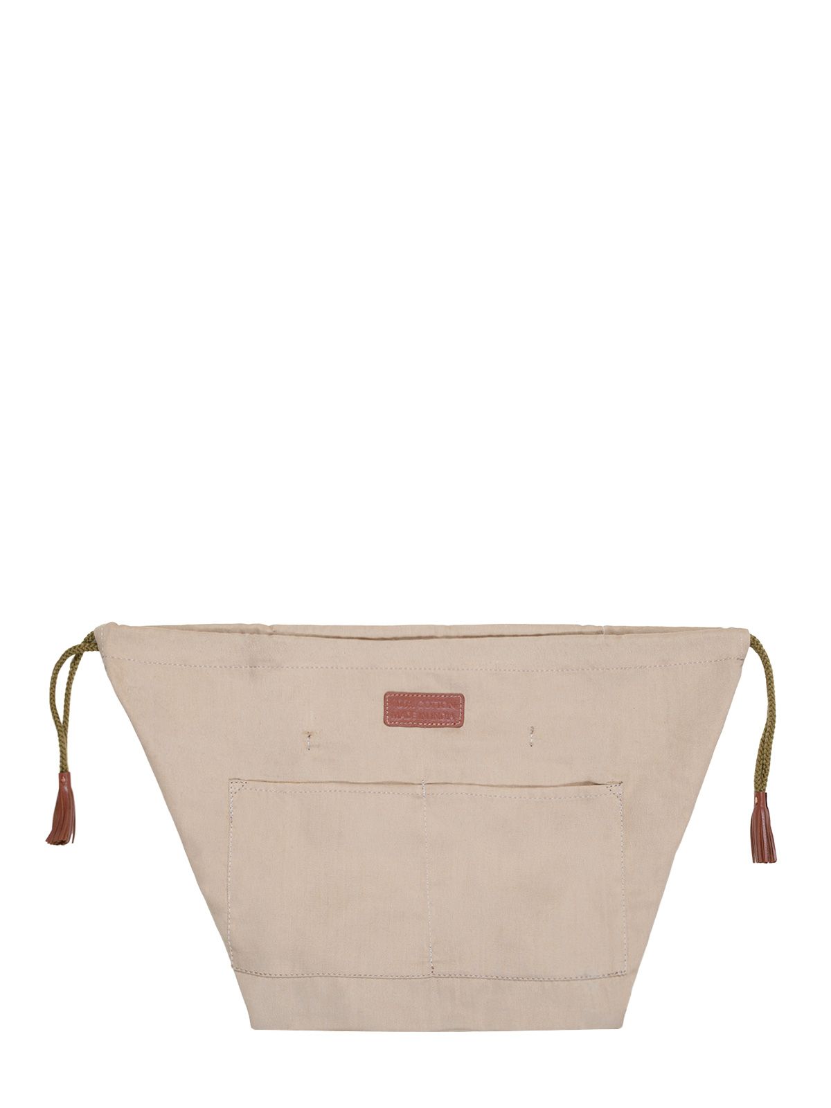 sacchetto di cotone con coulisse beige