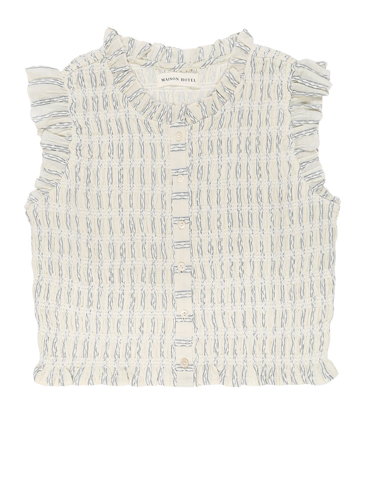 sleeveless blouse patmos omaris panna
