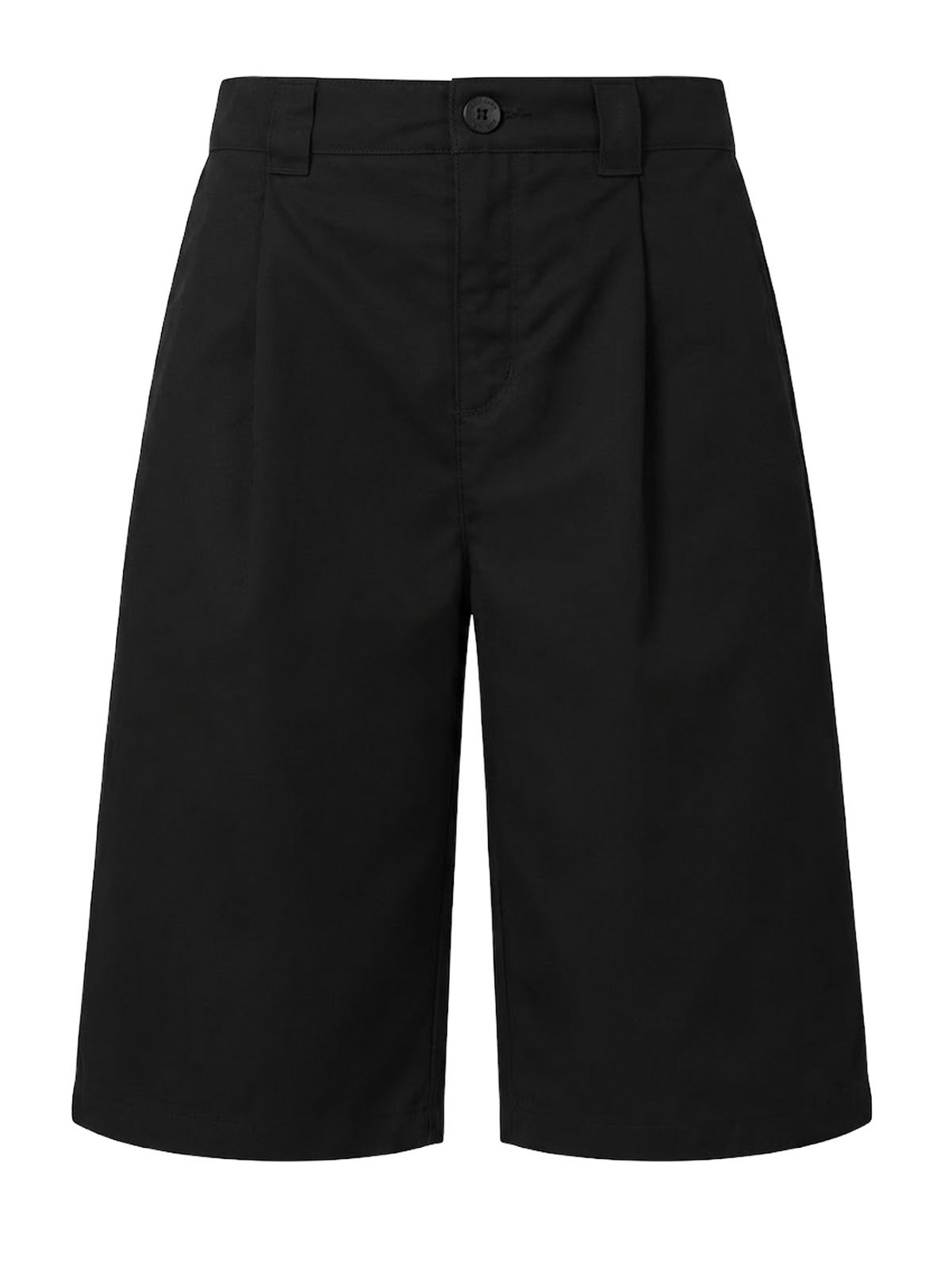 large black chino shorts
