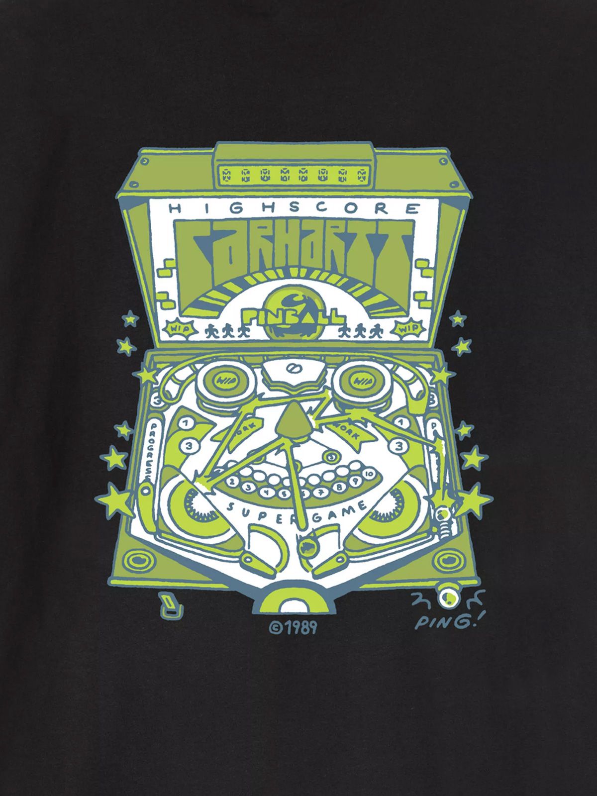  t-shirt pinball black CARHARTT WIP