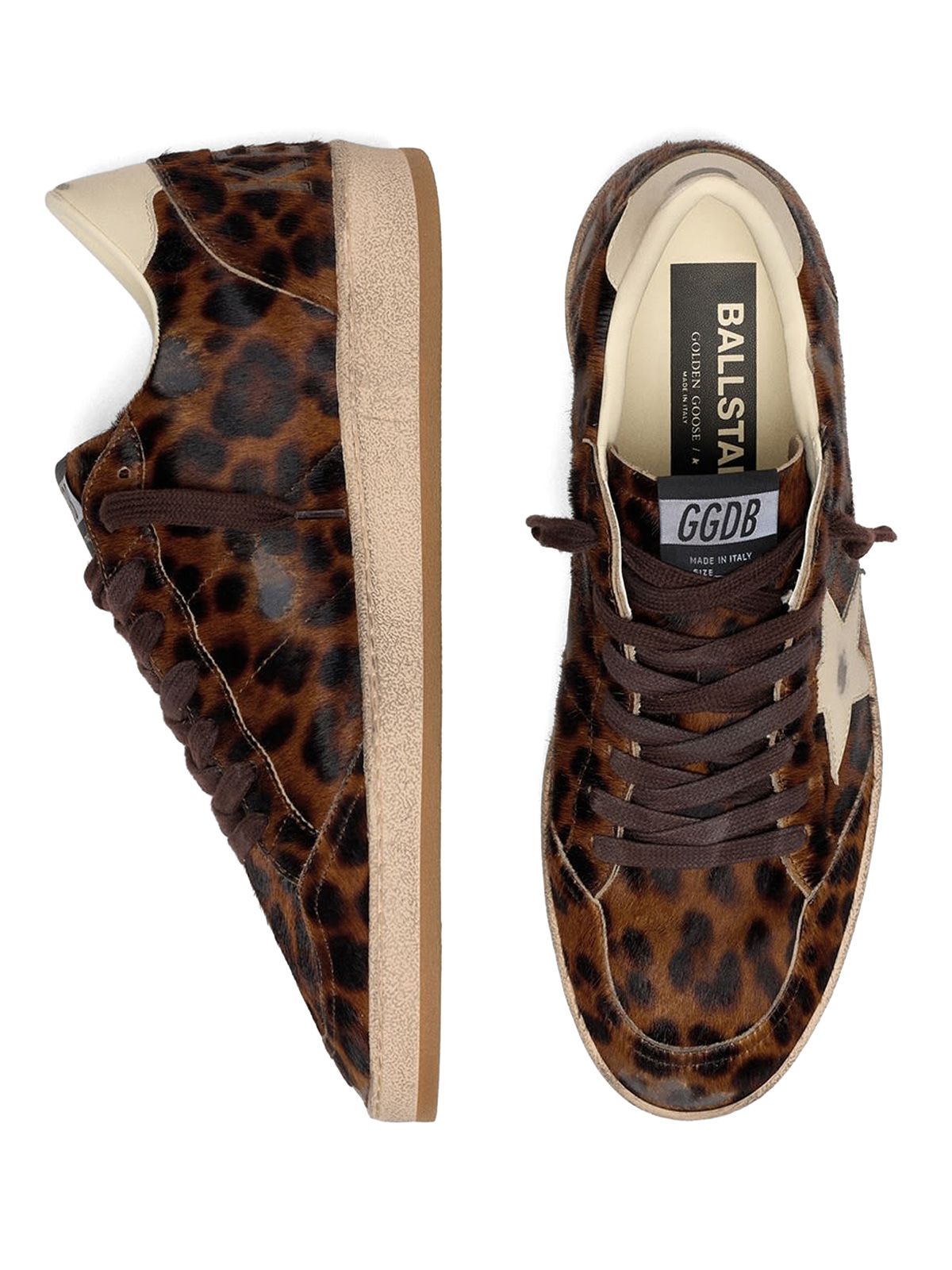 Brown ballstar horsy sneakers GOLDEN GOOSE