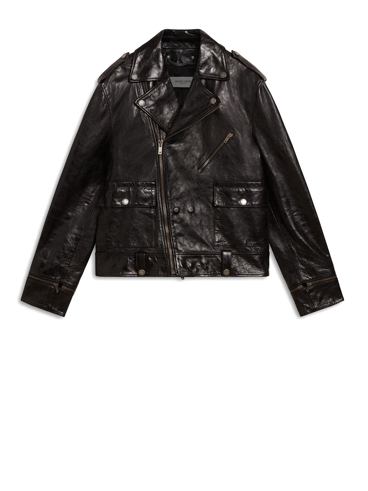 Black chiodo jacket