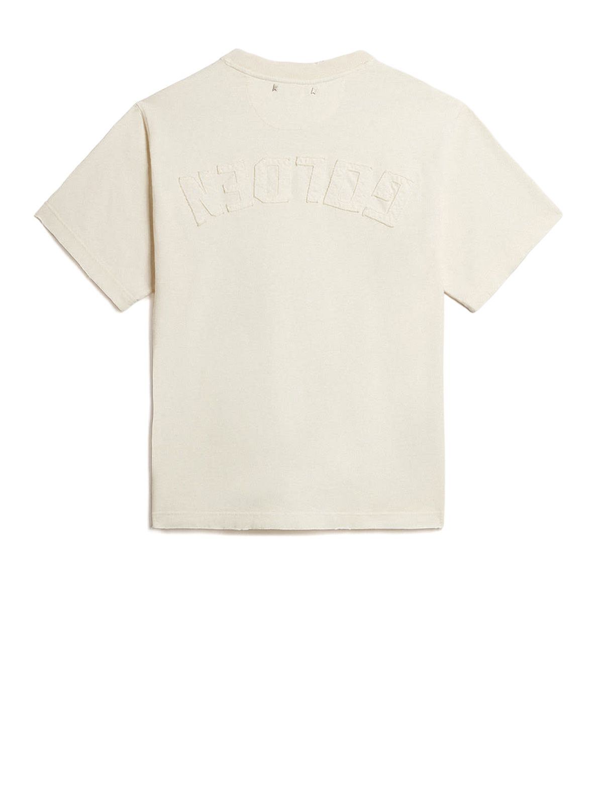T-shirt morbida bianco naturale GOLDEN GOOSE