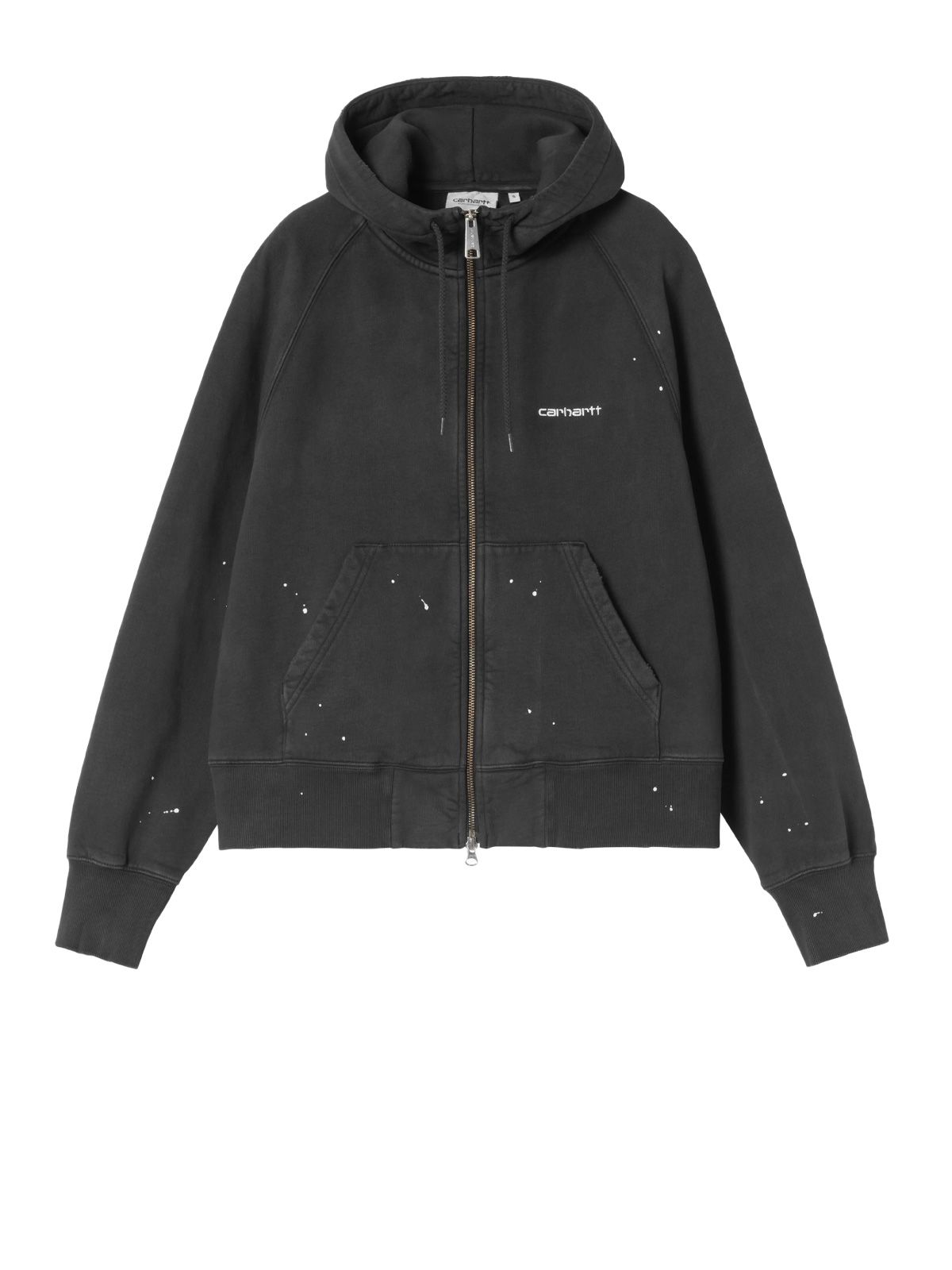 hooded painter jacket black 