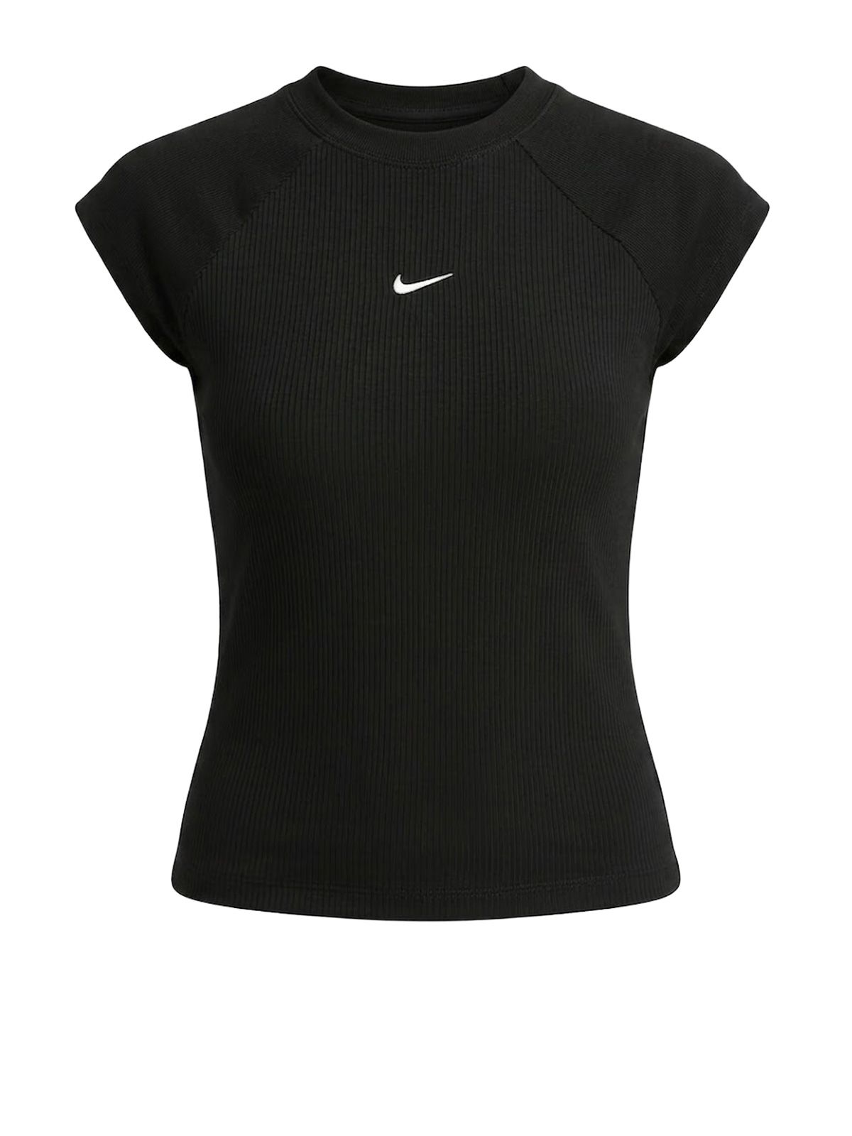 chill knit rib ss top black 