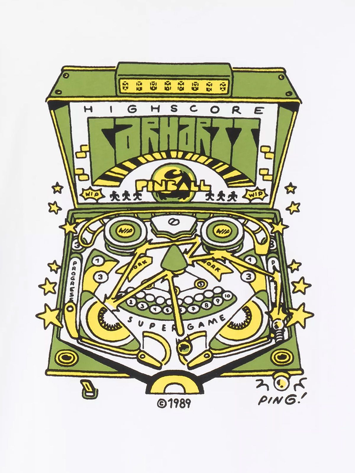 t-shirt pinball bianca  CARHARTT WIP