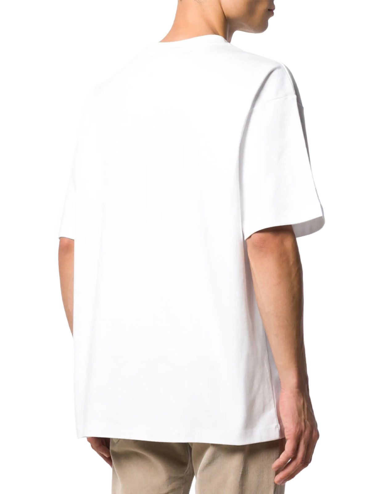 t-shirt classic slogan bianca  DROLE DE MONSIEUR
