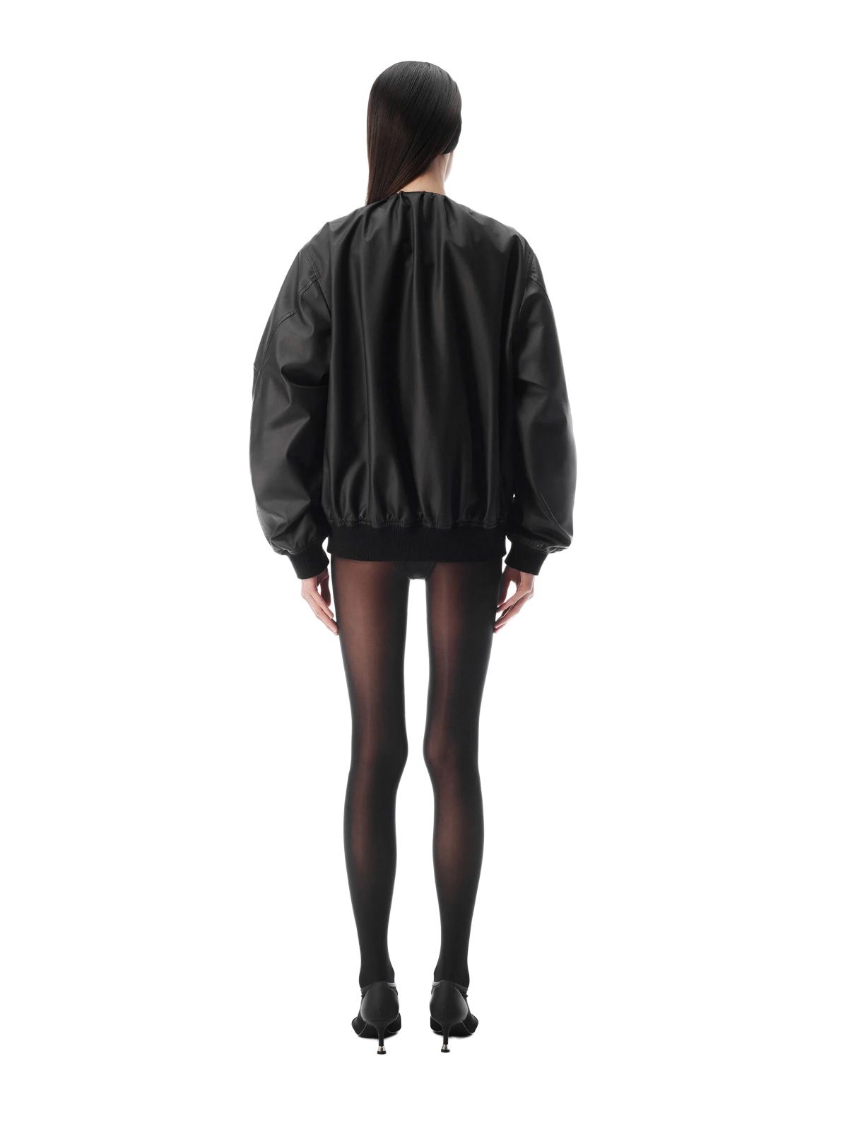 scoop neck gathered bomber black  ALEXANDER WANG