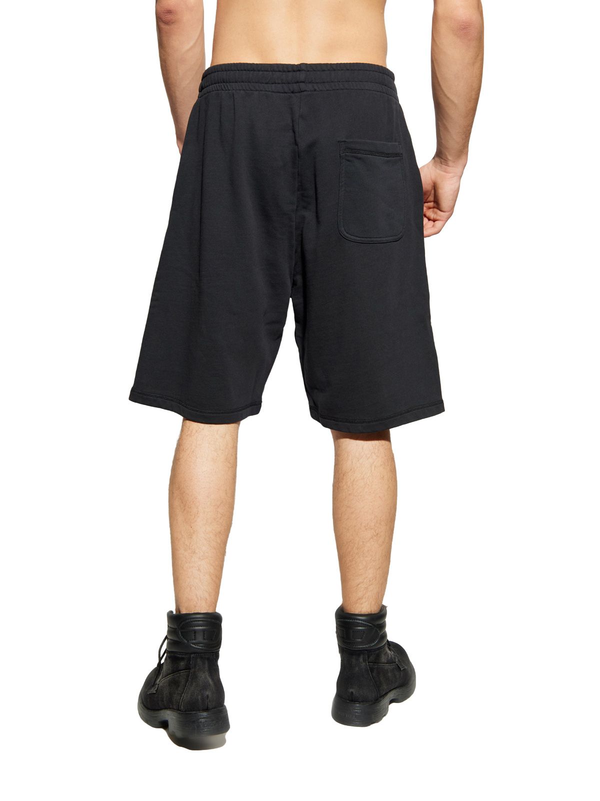 black marshmallow cotton shorts DIESEL