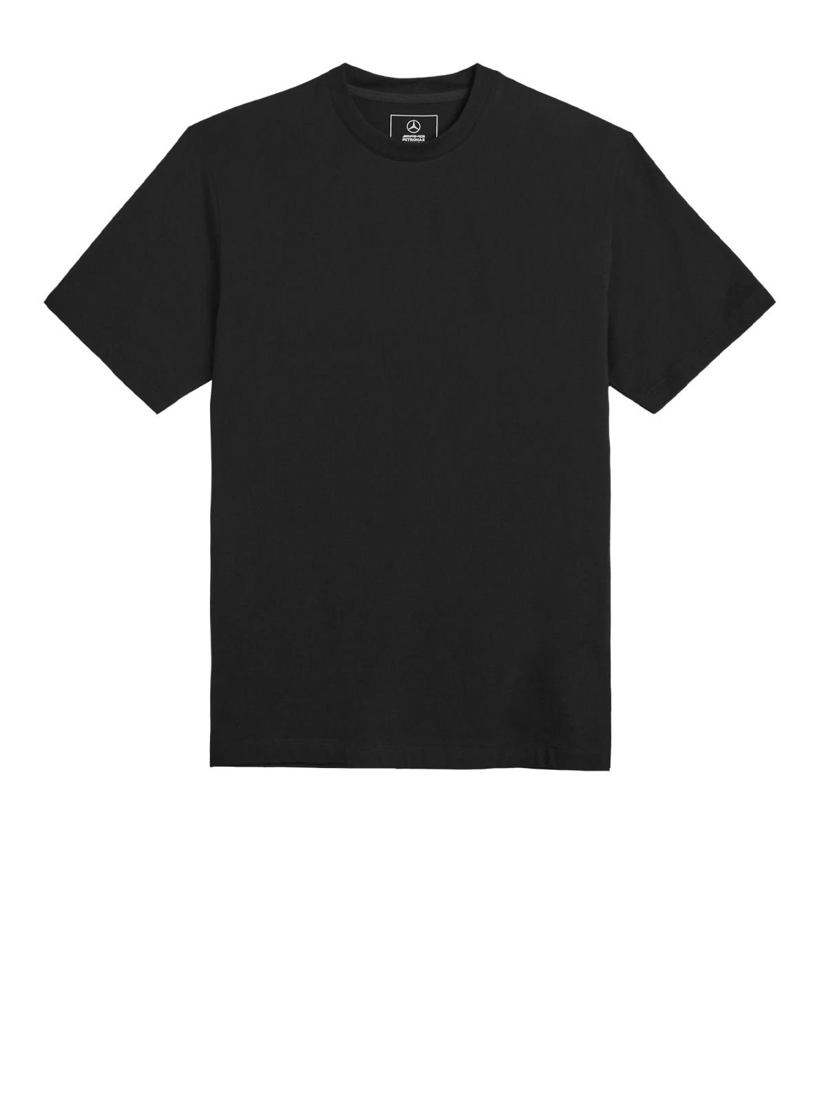 t-shirt nera con logo
