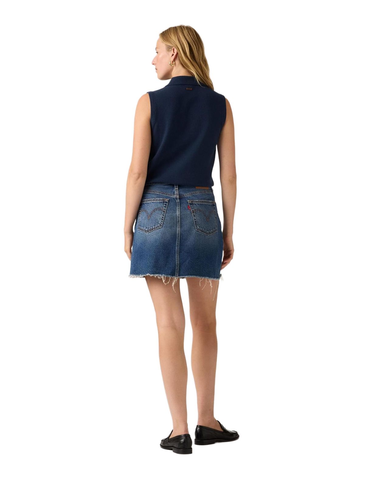 Deconstructed skirt h126 free lunch blue LEVI'S