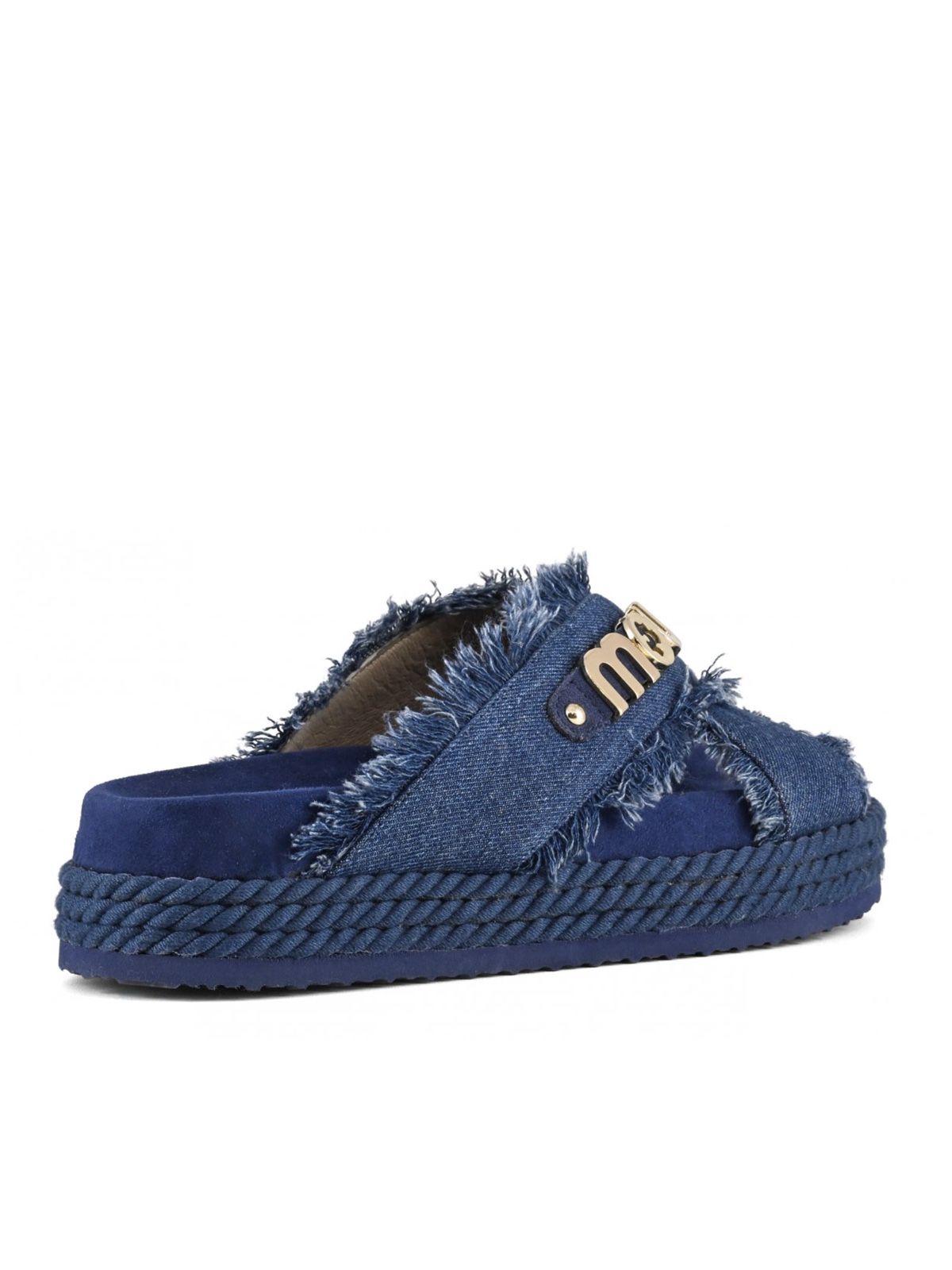 criss-cross sandal  denim MOU