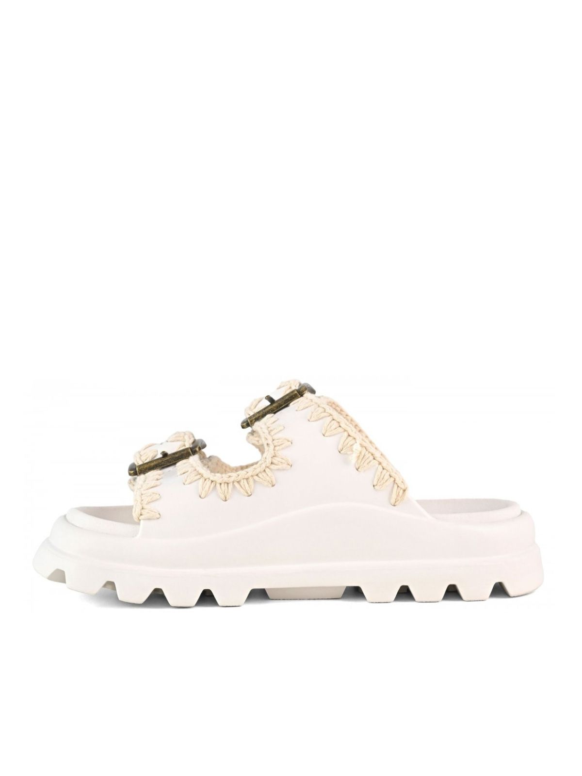 sandalo eva one piece two-buckle white  MOU