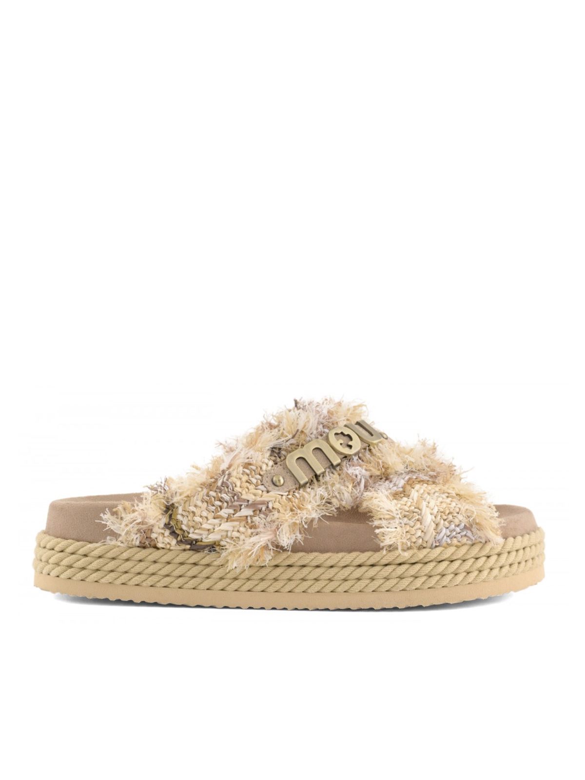 sandali criss-cross rope raffia terra