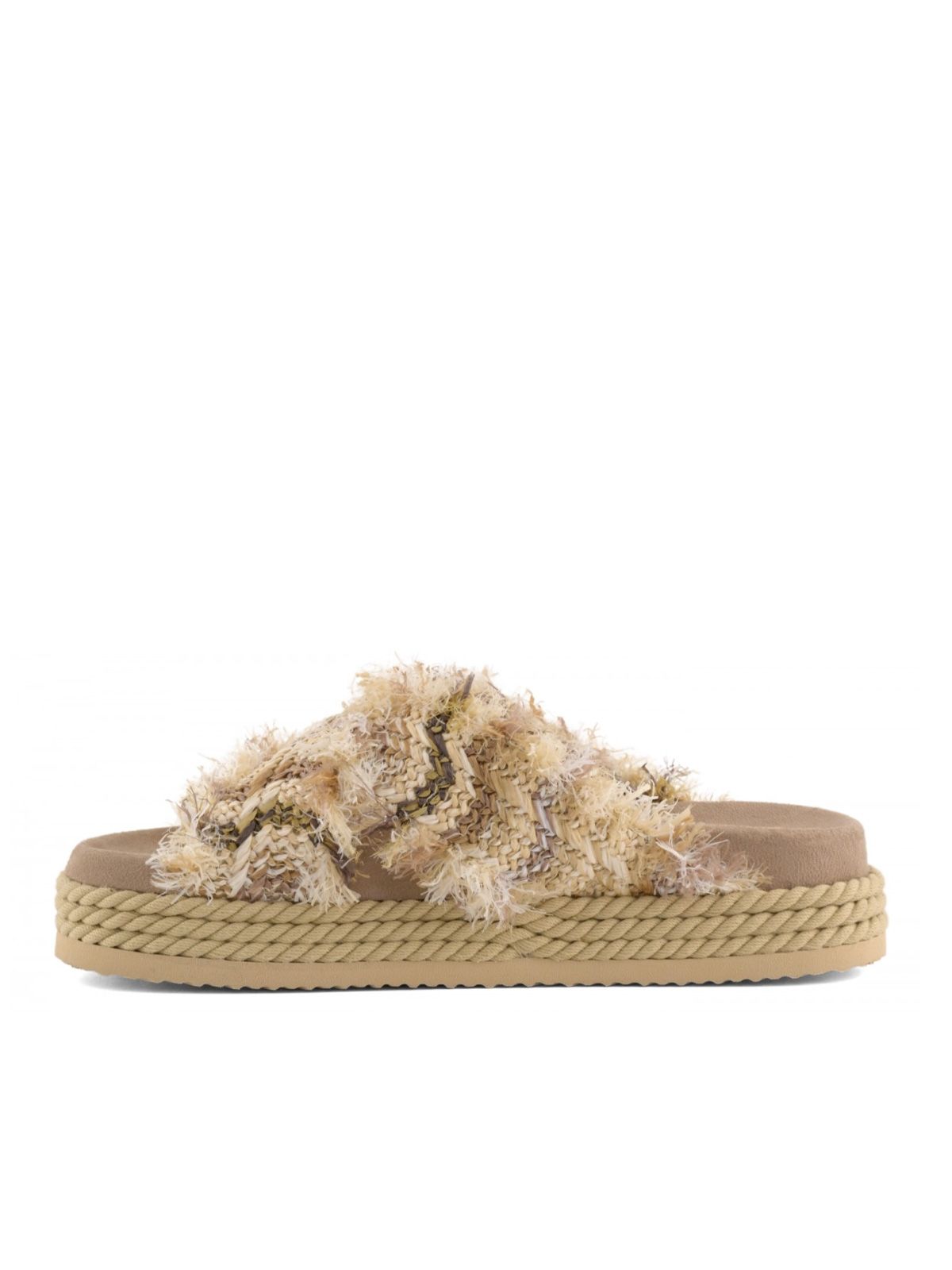 sandali criss-cross rope raffia terra MOU