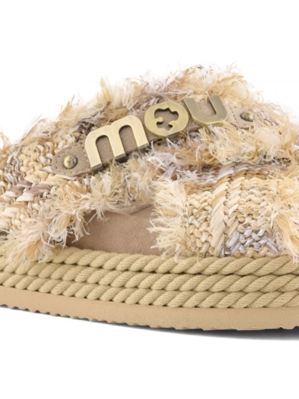 sandali criss-cross rope raffia terra MOU