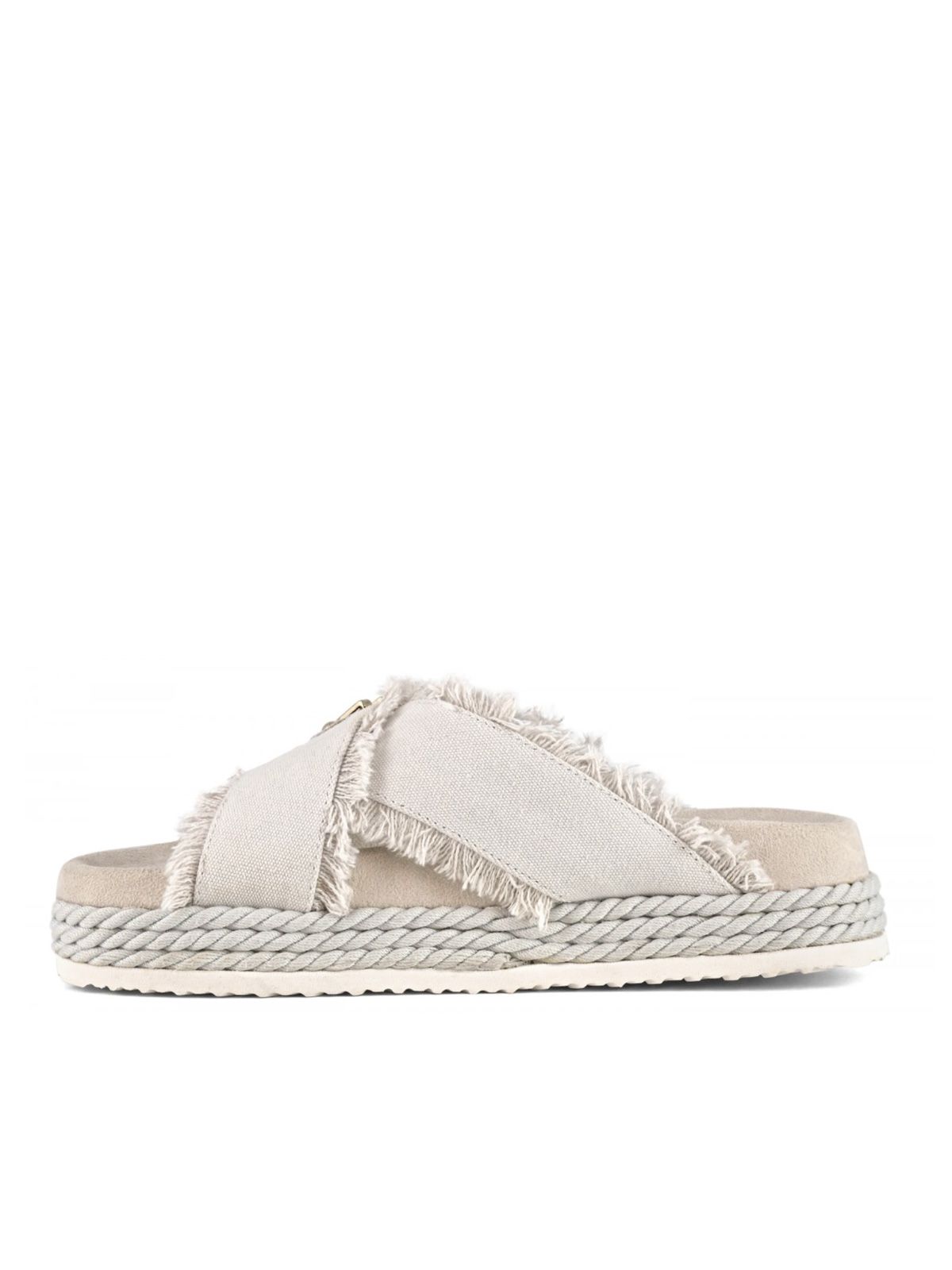 sandali criss-cross rope beige MOU