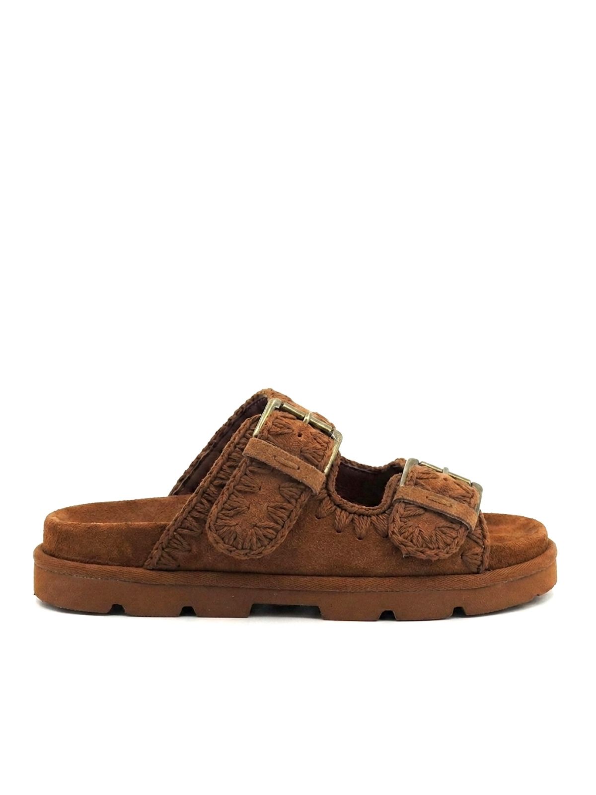 sandal low bio 2 buckles marroni 