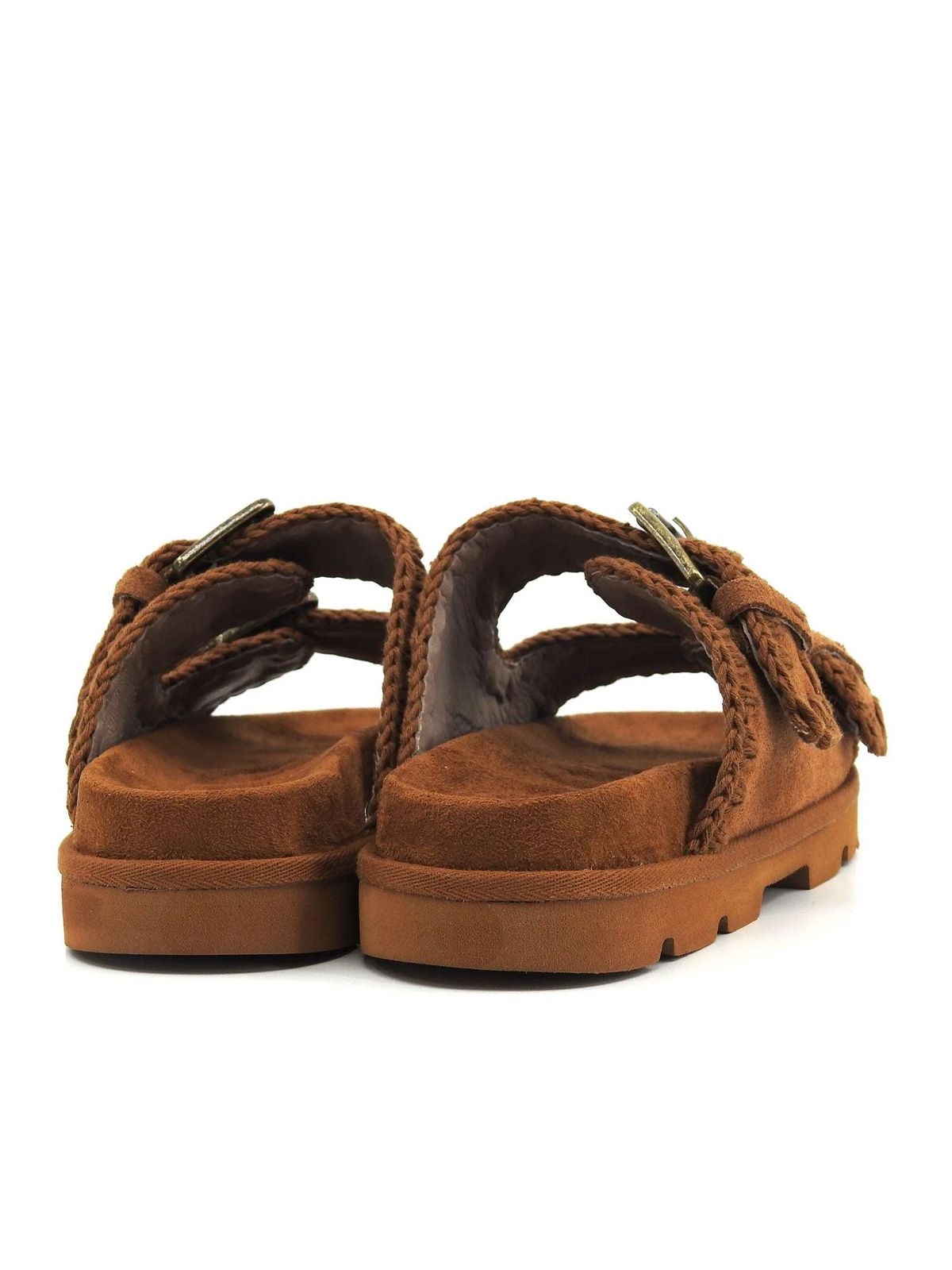 sandal low bio 2 buckles marroni  MOU