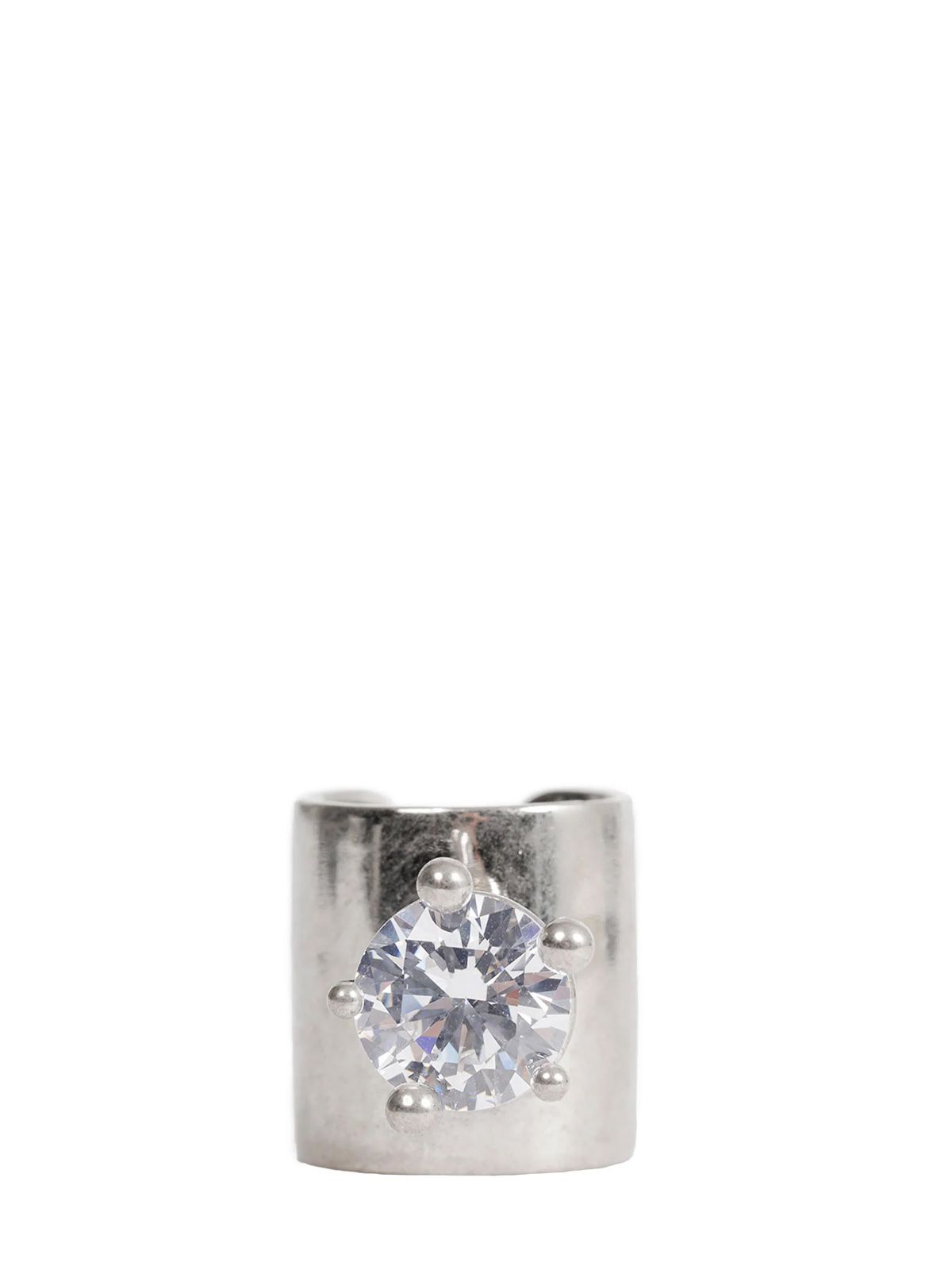 Silver large armour ring