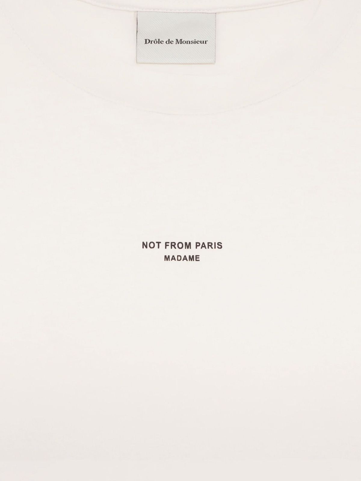 t-shirt sport slogan bianca  DROLE DE MONSIEUR