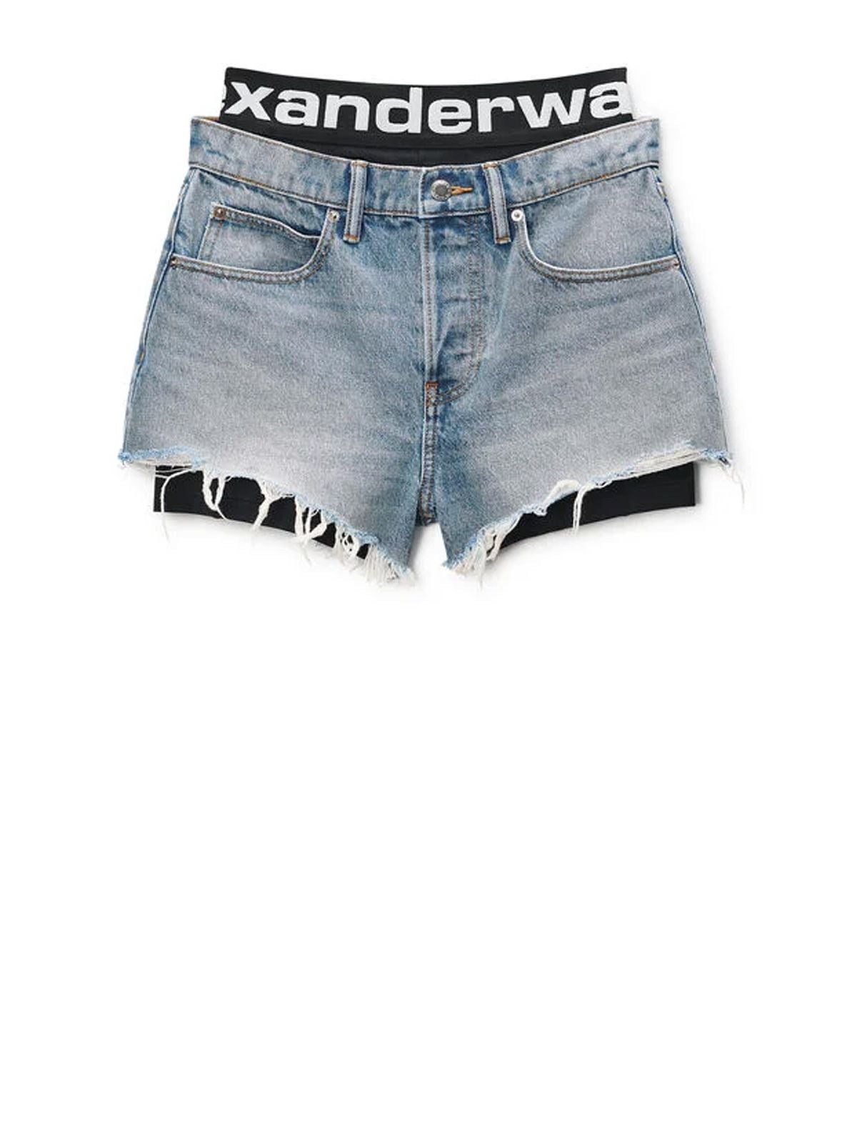 pantaloncini da bici blu con logo
