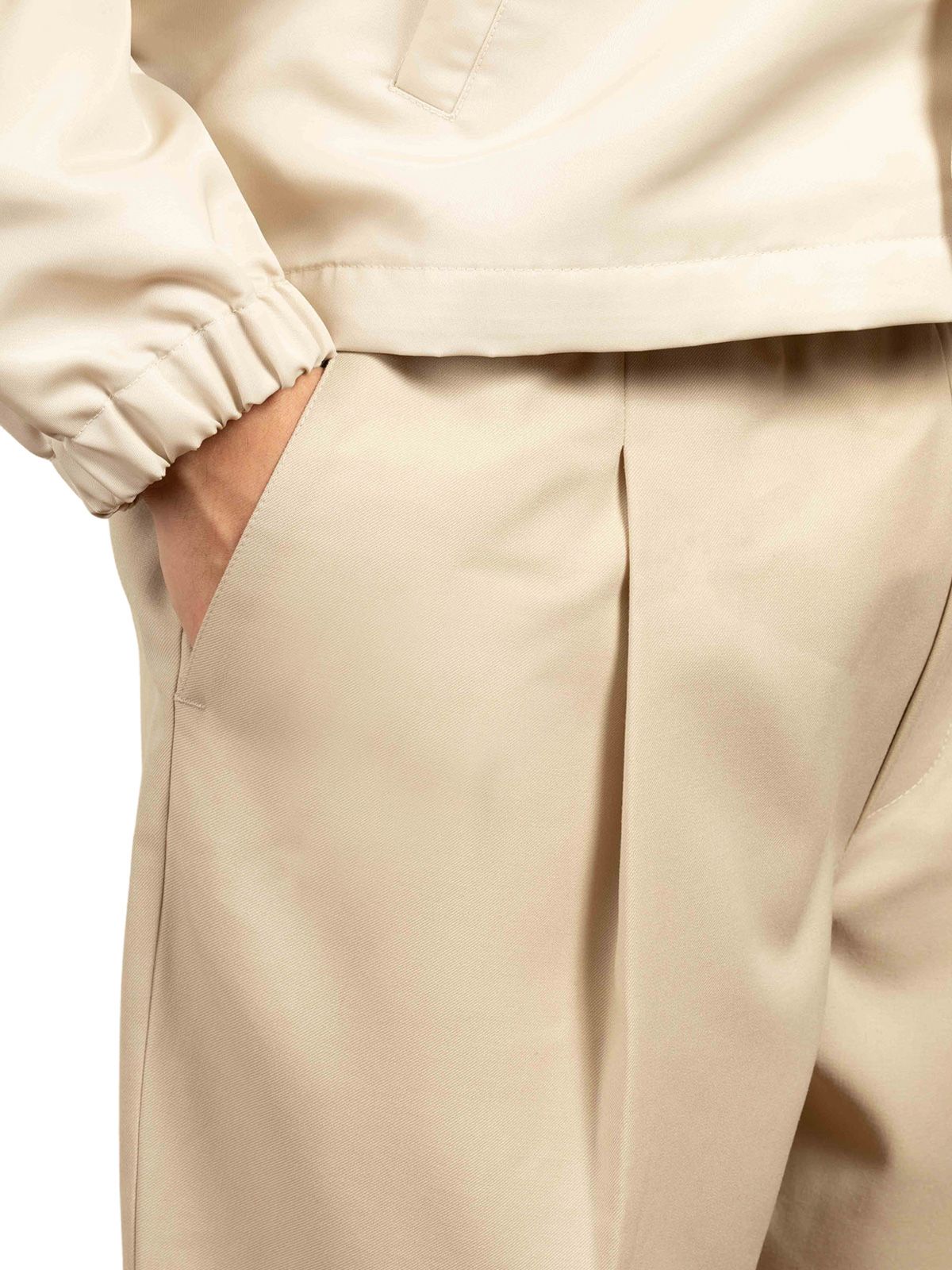 Beige cropped pants DRÔLE DE MONSIEUR