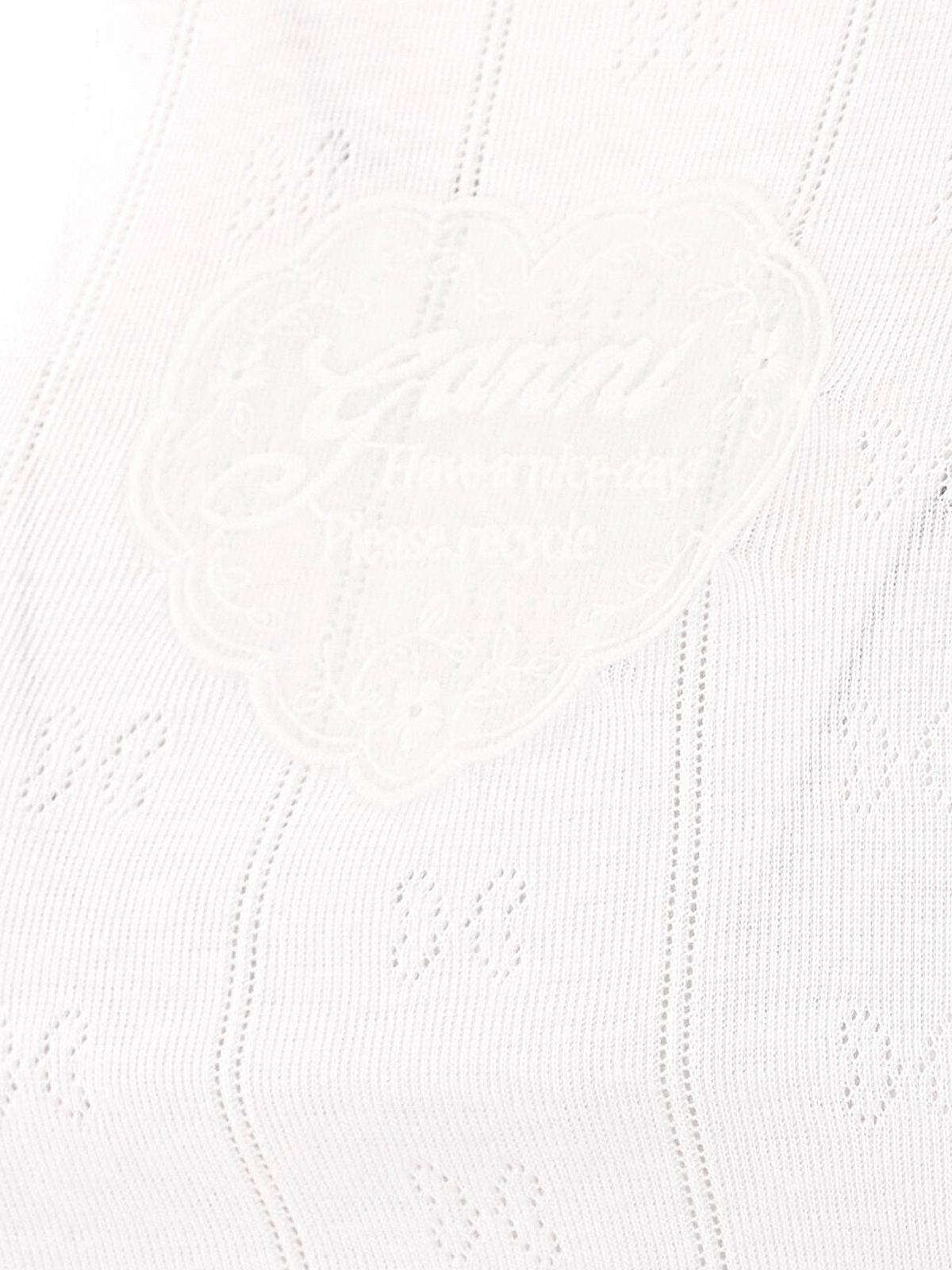compact pointelle rib jersey tank top white GANNI