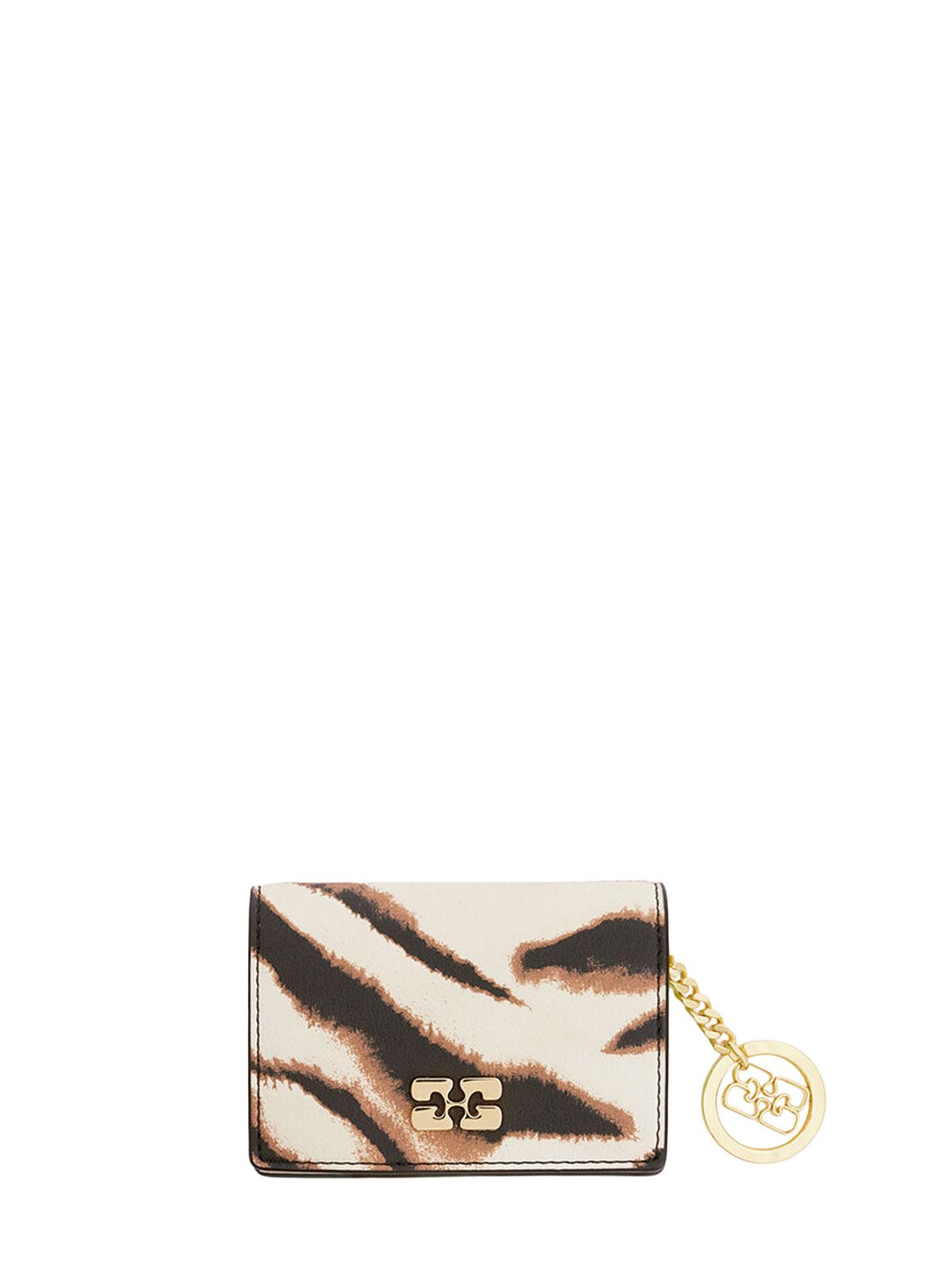 bou card holder with flap zebra print 