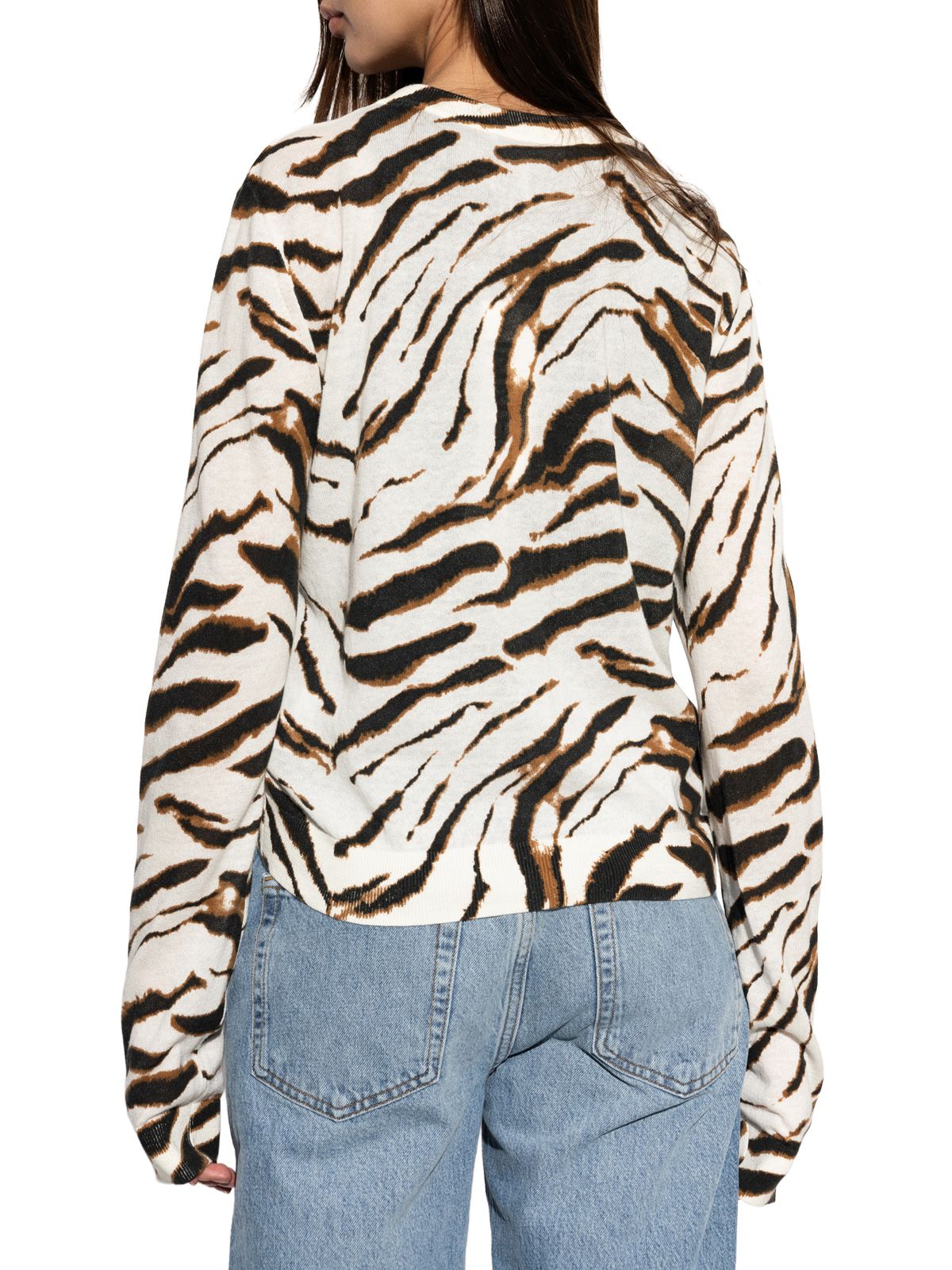 cardigan in cotone stampato trasparente airone GANNI