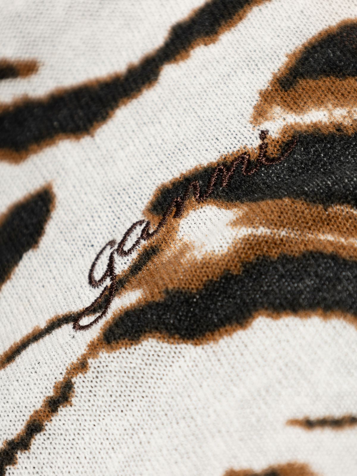 cardigan in cotone stampato trasparente airone GANNI