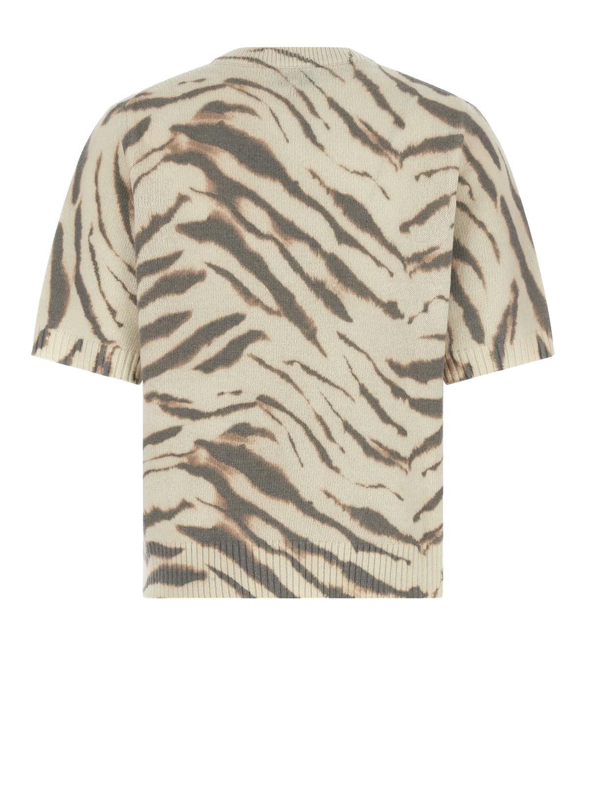 graphic wool pronted tee egret GANNI